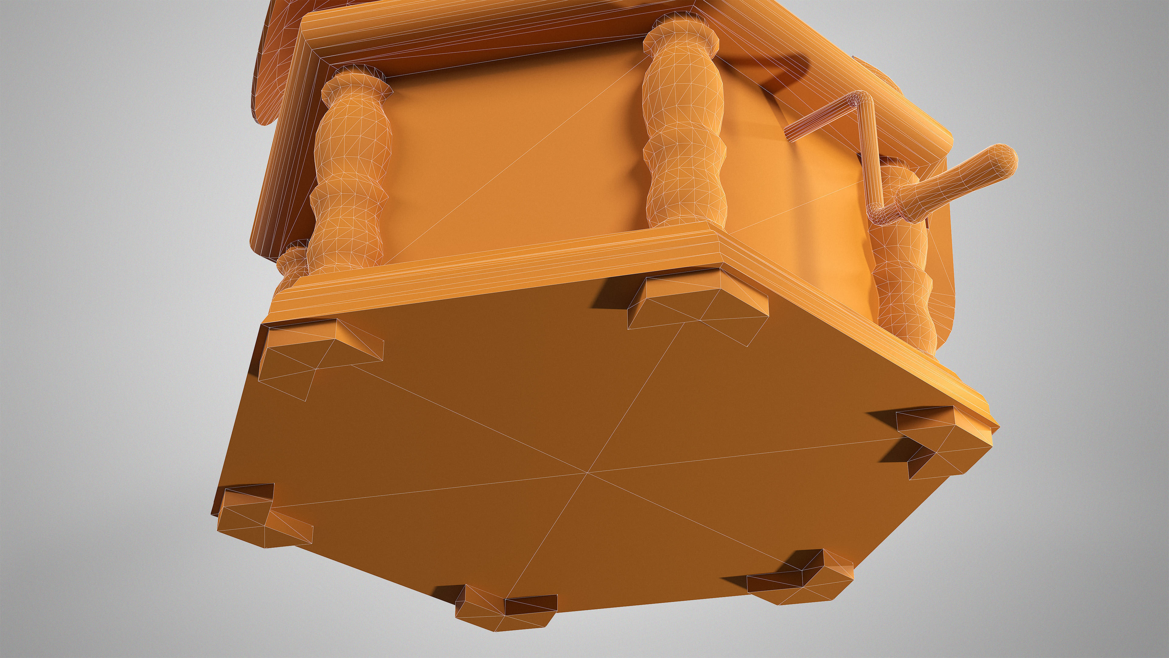 Retro Gramophone - Vintage Vinyl Phonograph AAA Game Ready Low-poly 3D model_13