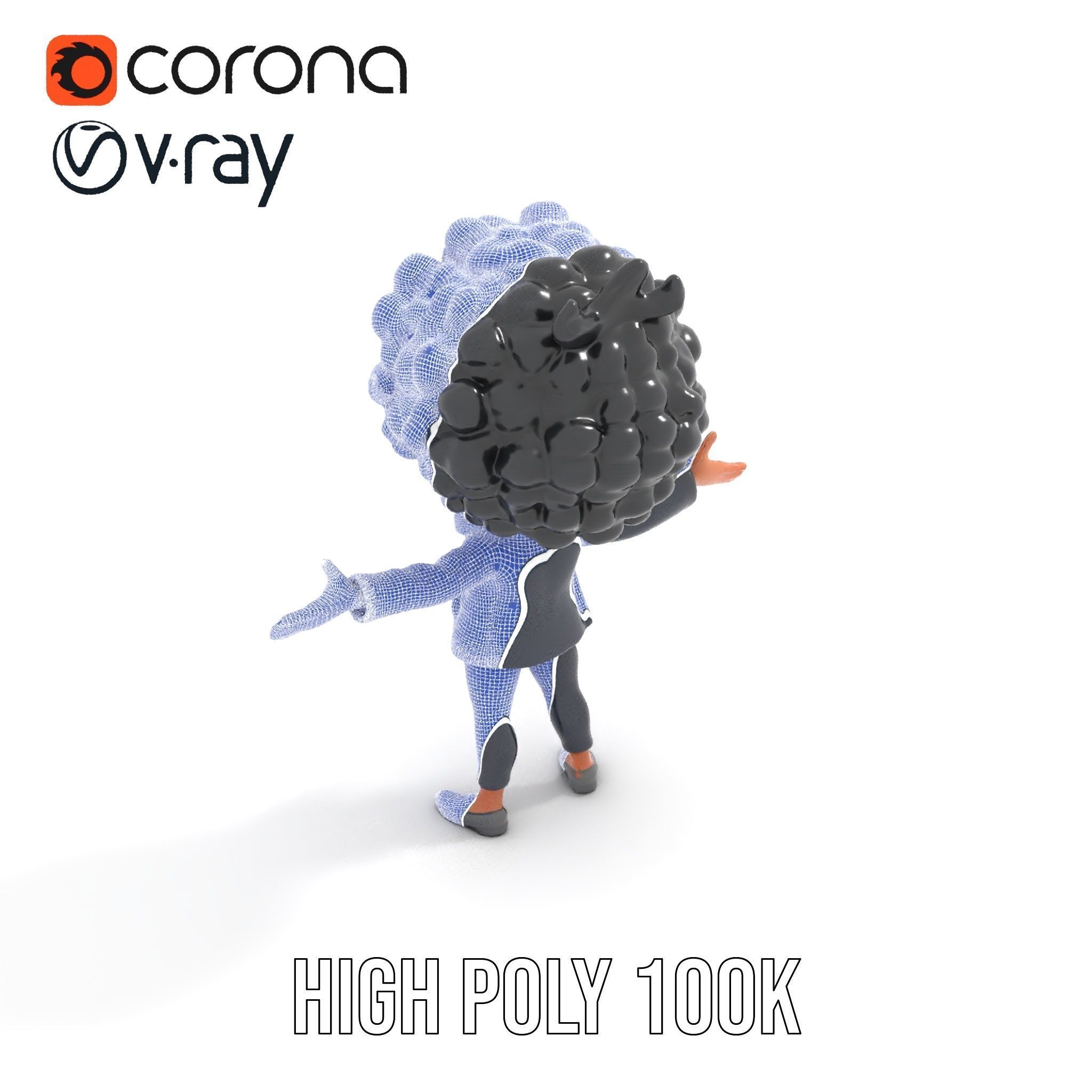 Charming Kid Rigged and Animated Character Model Low-poly 3D model_29