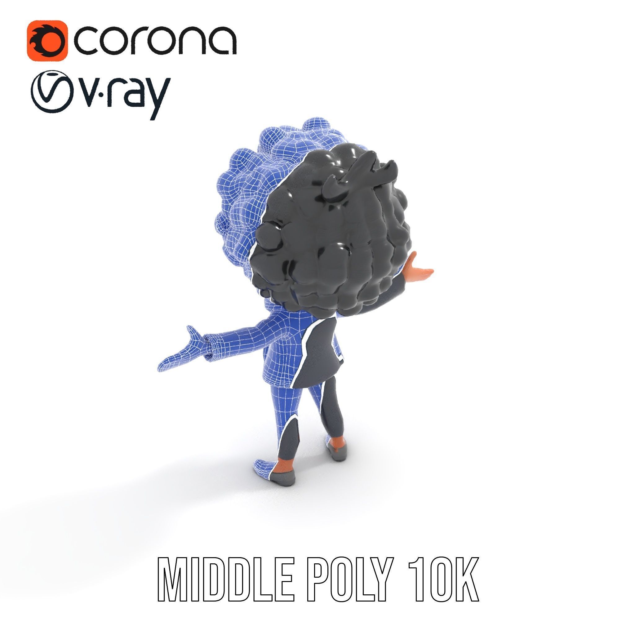 Charming Kid Rigged and Animated Character Model Low-poly 3D model_27