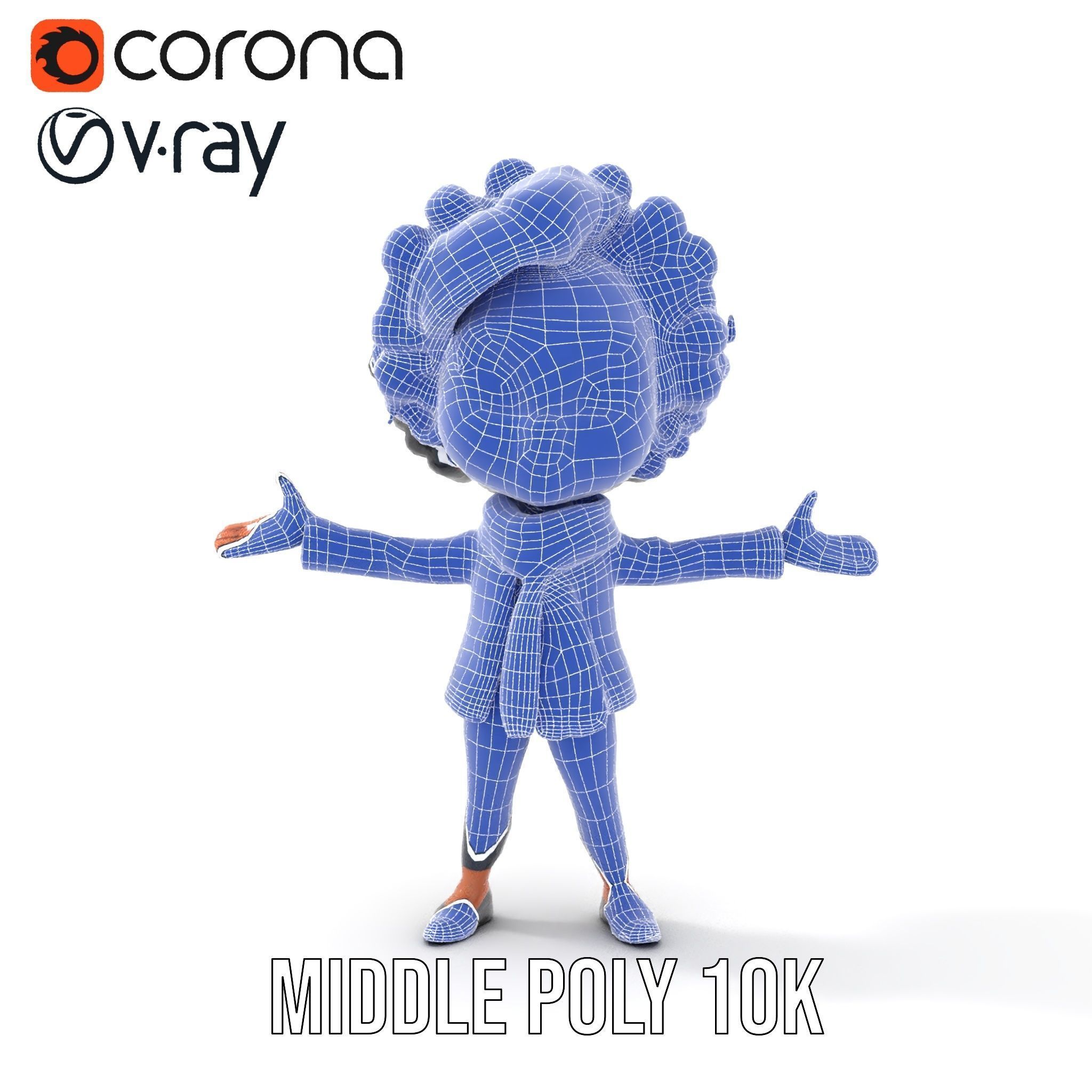 Charming Kid Rigged and Animated Character Model Low-poly 3D model_32