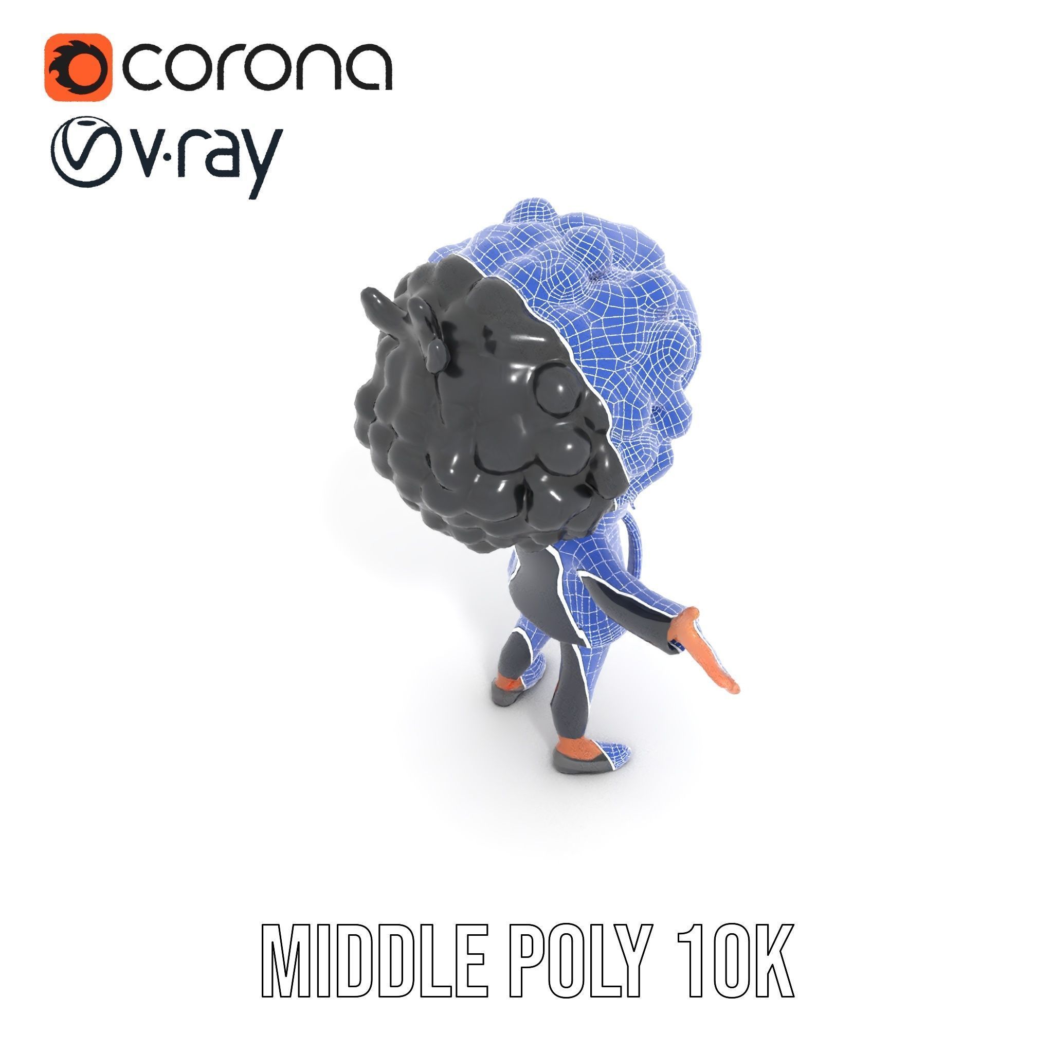 Charming Kid Rigged and Animated Character Model Low-poly 3D model_30