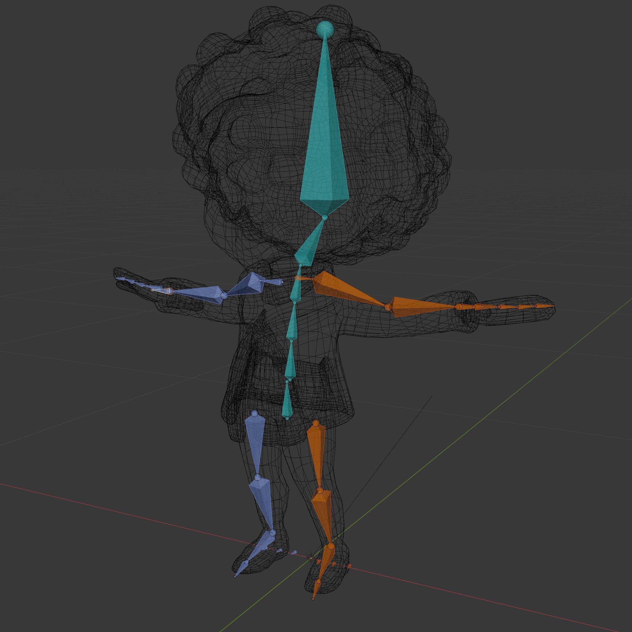 Charming Kid Rigged and Animated Character Model Low-poly 3D model_6