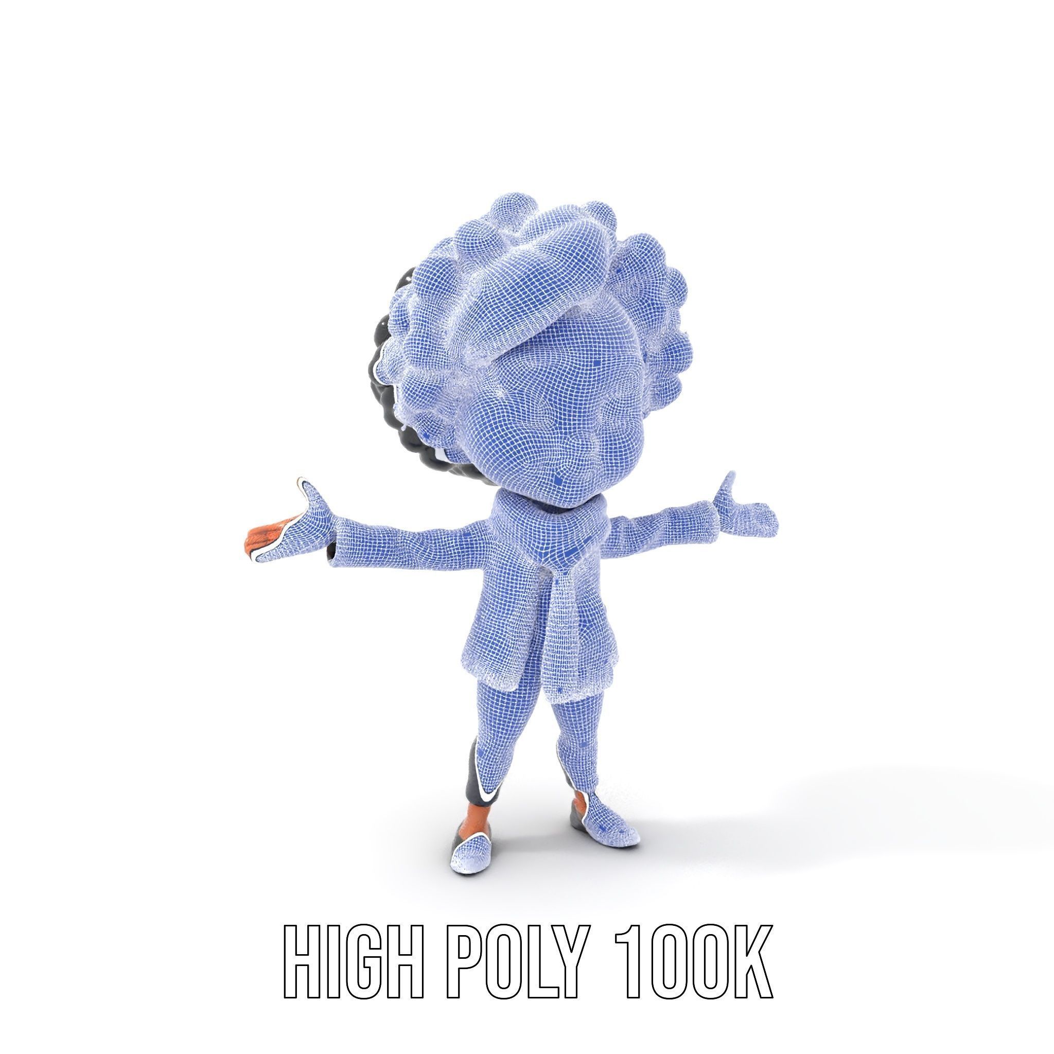 Charming Kid Rigged and Animated Character Model Low-poly 3D model_4