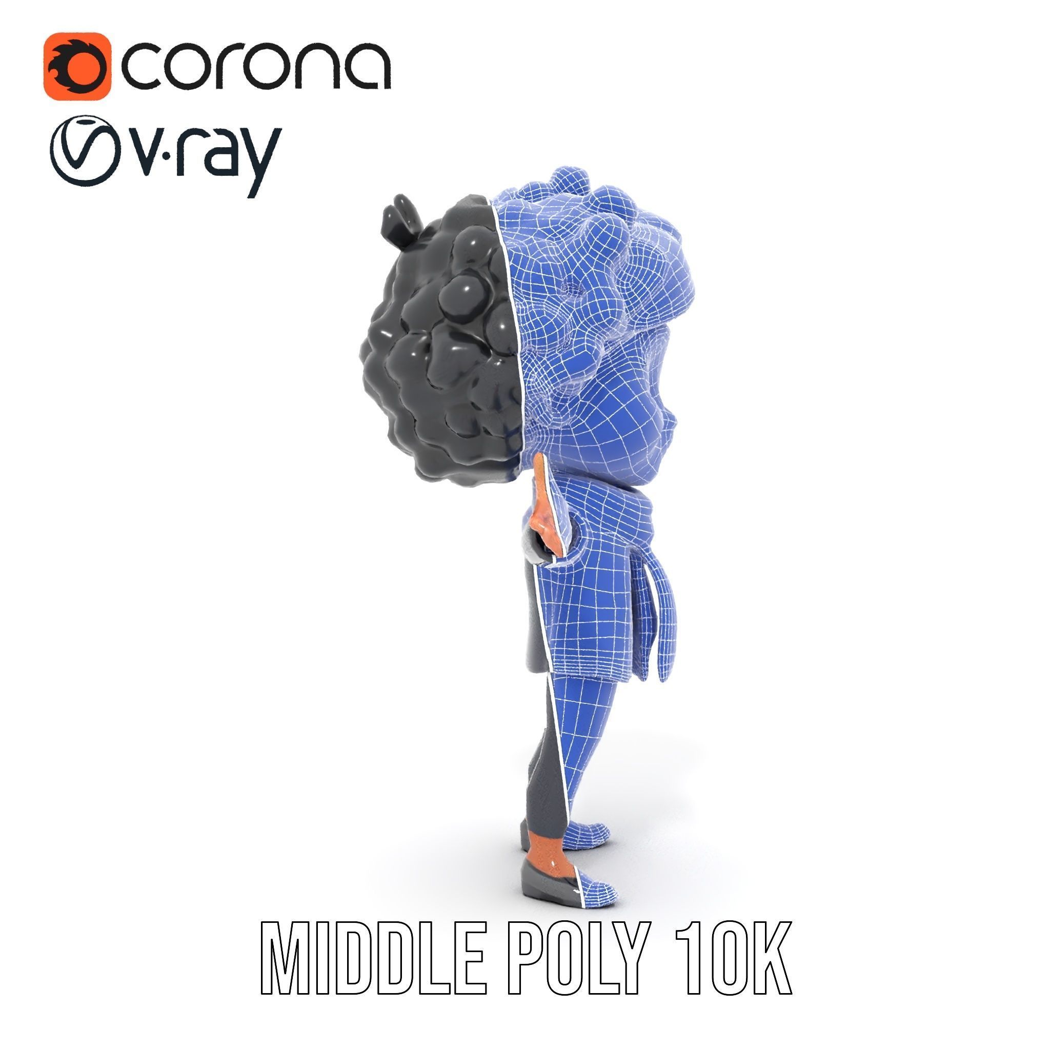 Charming Kid Rigged and Animated Character Model Low-poly 3D model_34