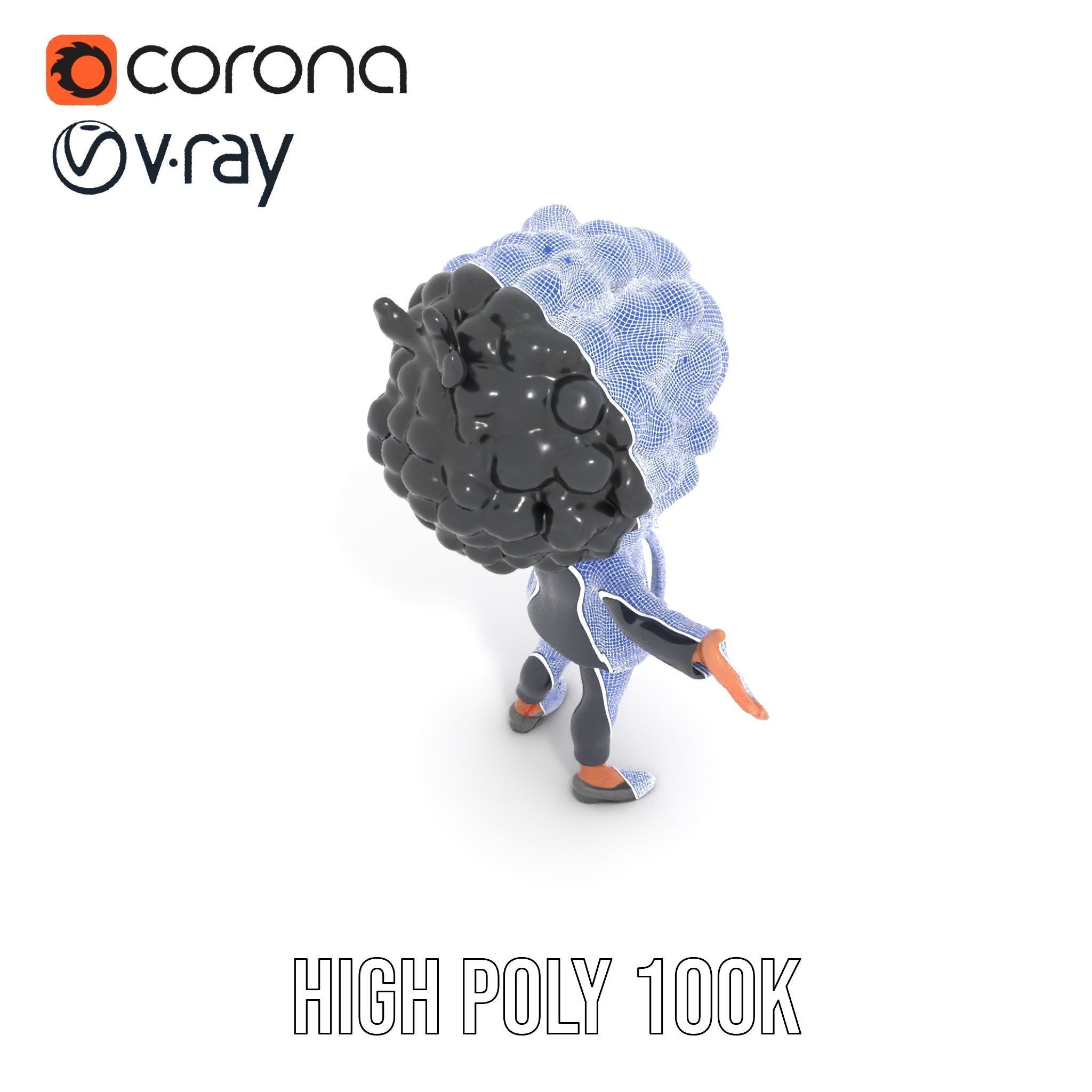 Charming Kid Rigged and Animated Character Model Low-poly 3D model_33