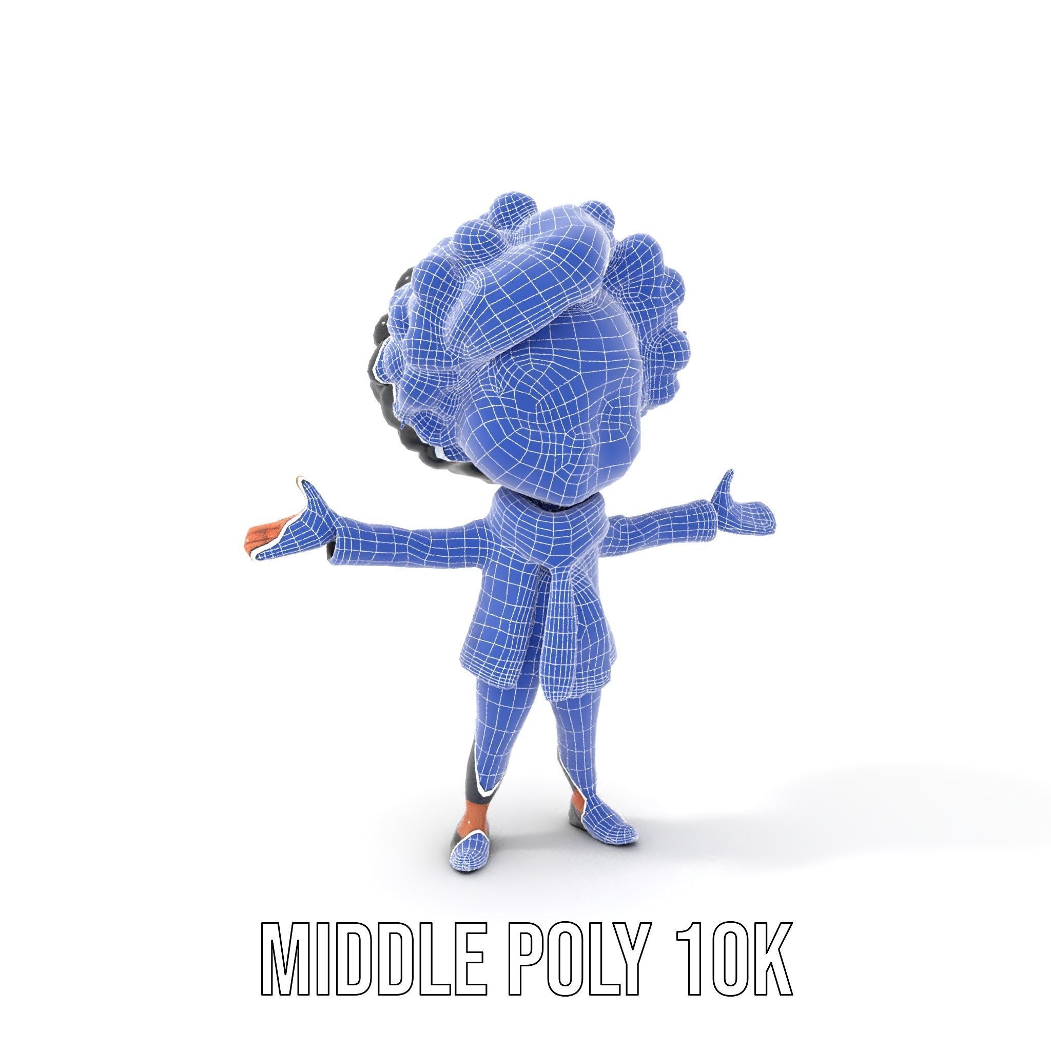 Charming Kid Rigged and Animated Character Model Low-poly 3D model_21