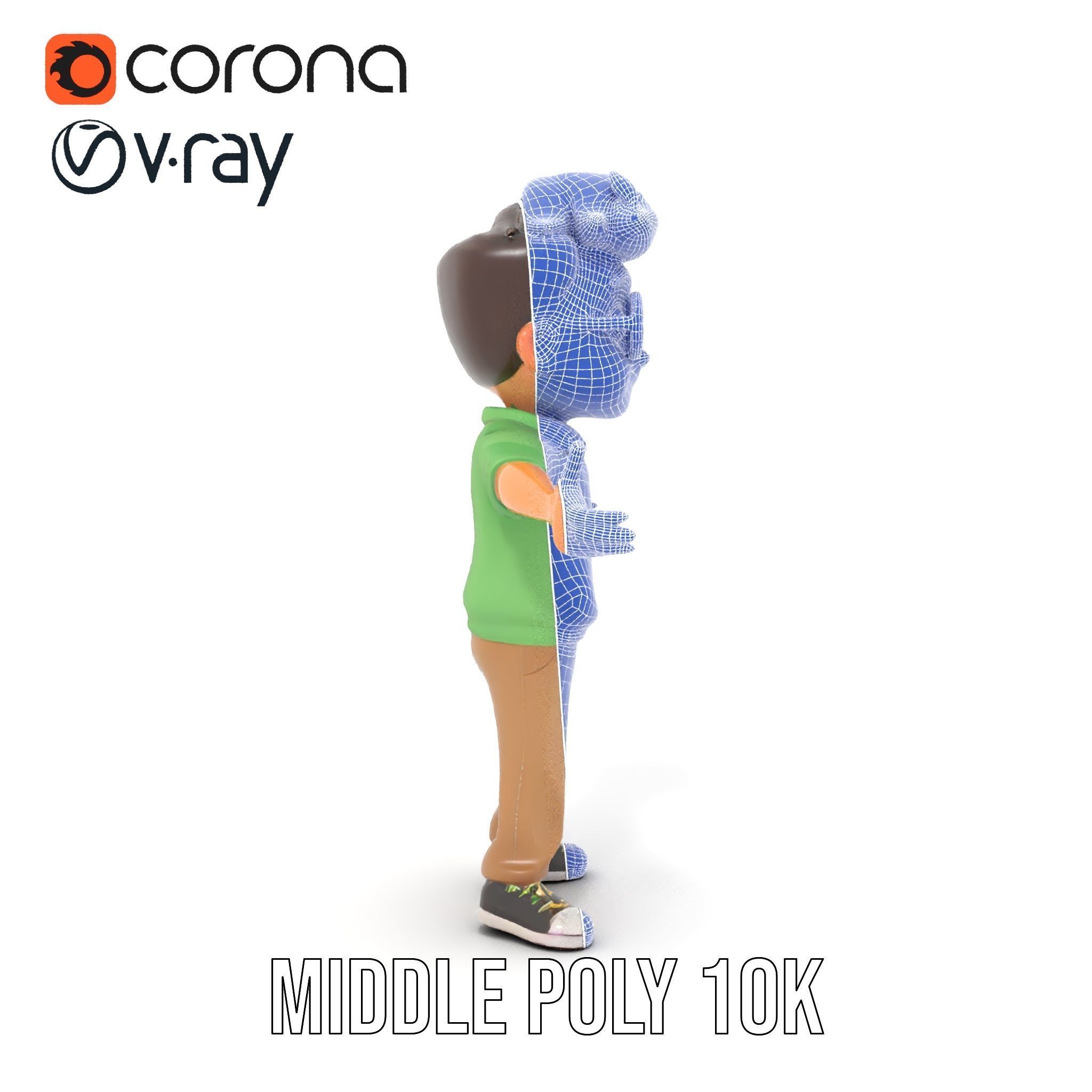 Young Boy Character Model in Casual Outfit  Rigged and Animated Low-poly 3D model_35