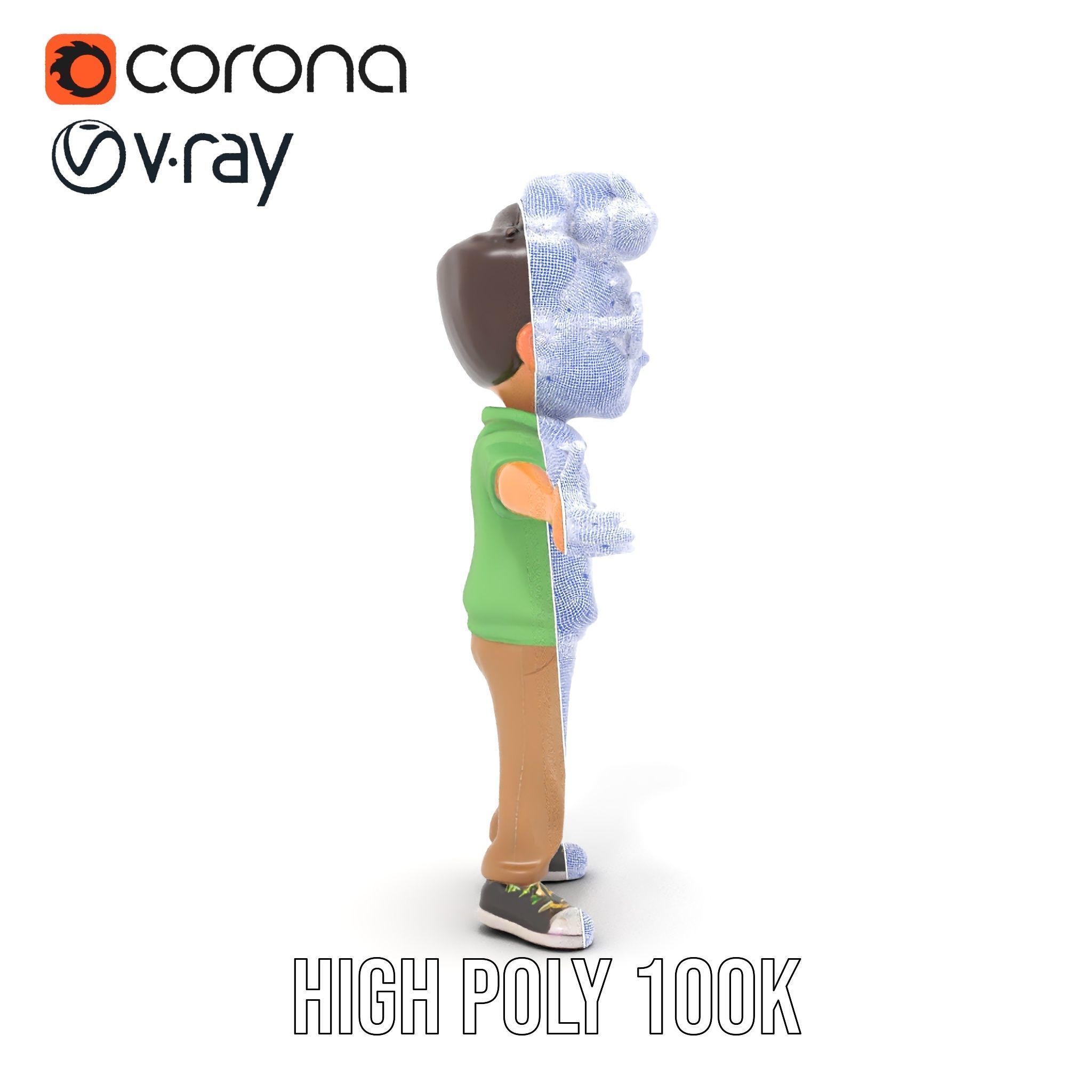 Young Boy Character Model in Casual Outfit  Rigged and Animated Low-poly 3D model_34