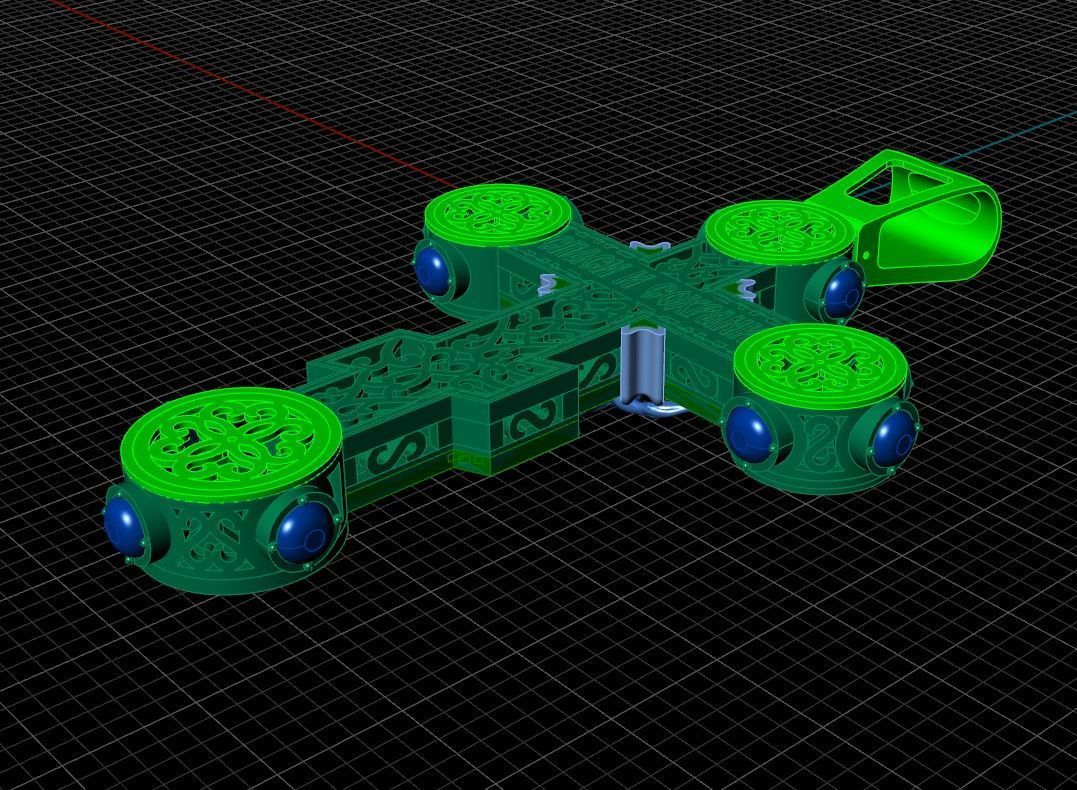 Russian Cross pattern enamel brilliants  3D print model_2
