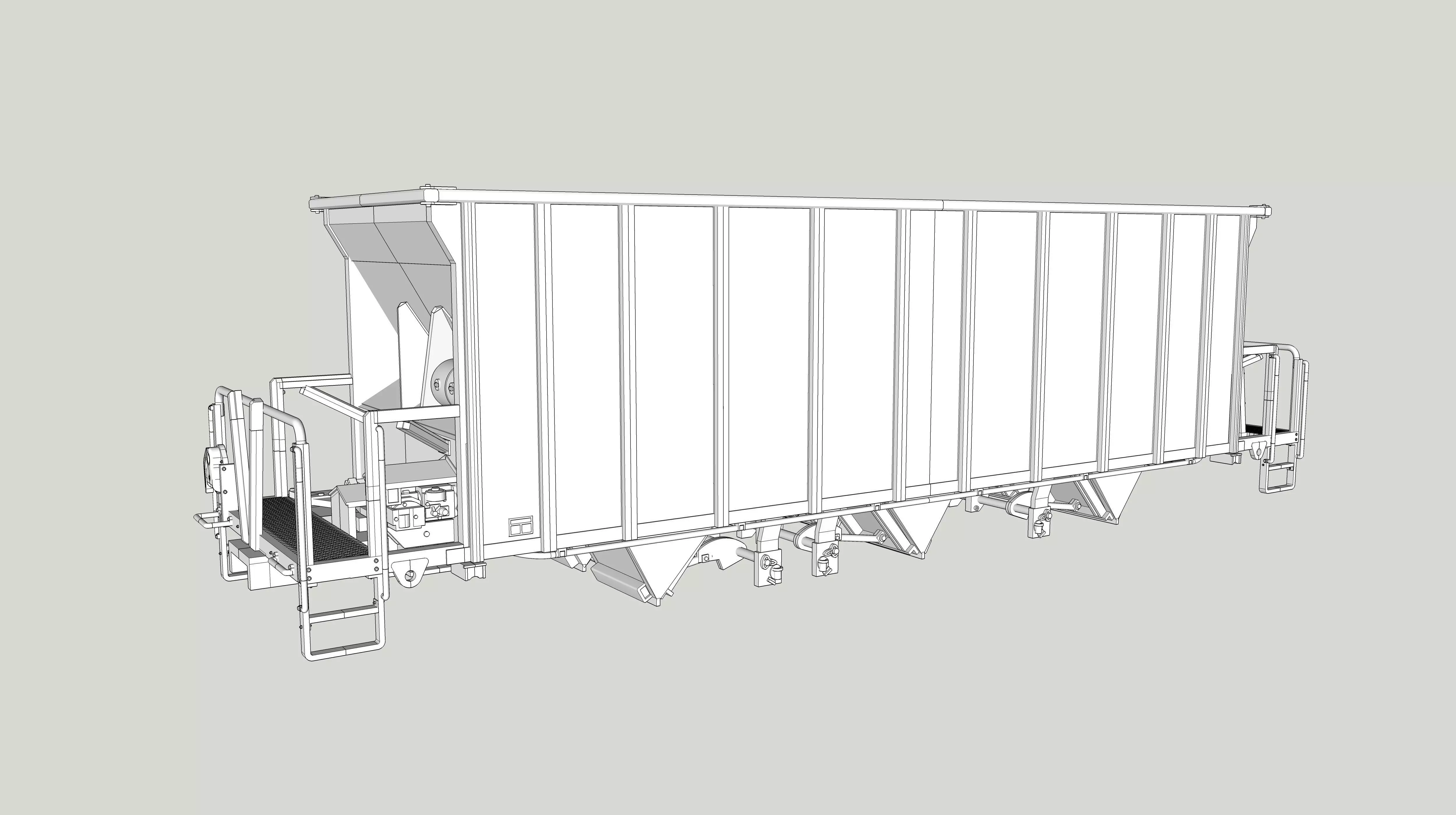 Dura-Max Hopper HO O N Scales 3D print model_5