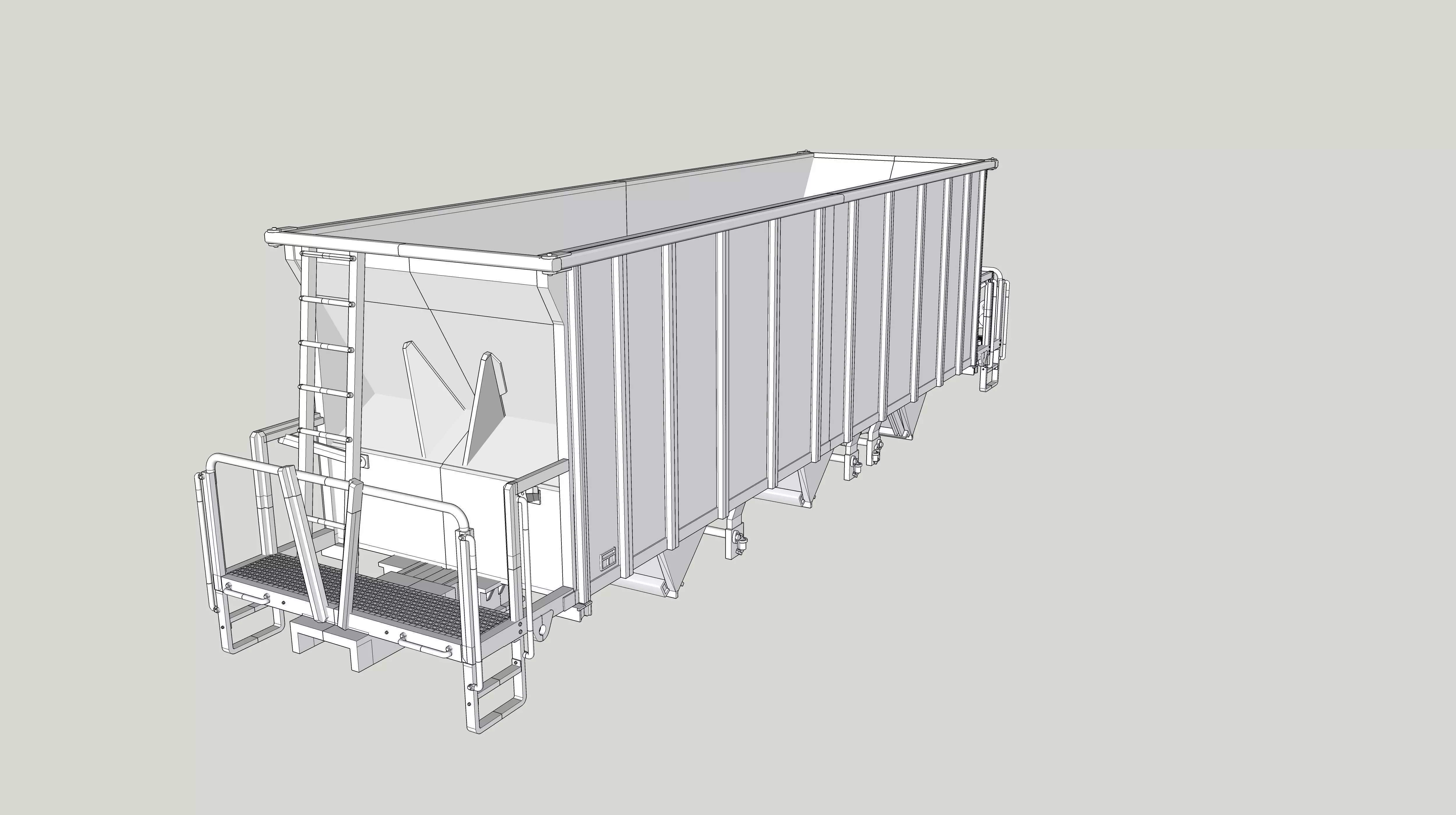 Dura-Max Hopper HO O N Scales 3D print model_4