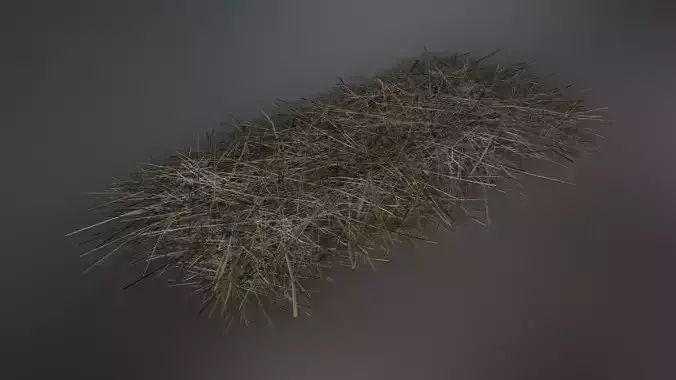 Medieval bed 01 Low-poly 3D model