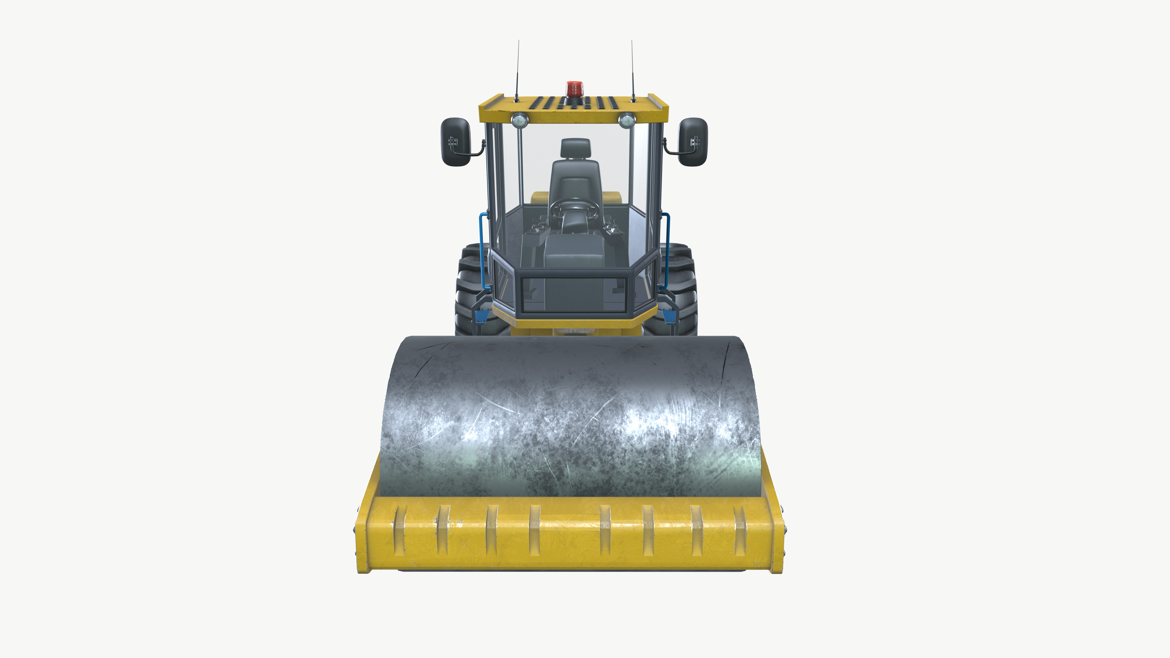 Road Roller 3D model_2