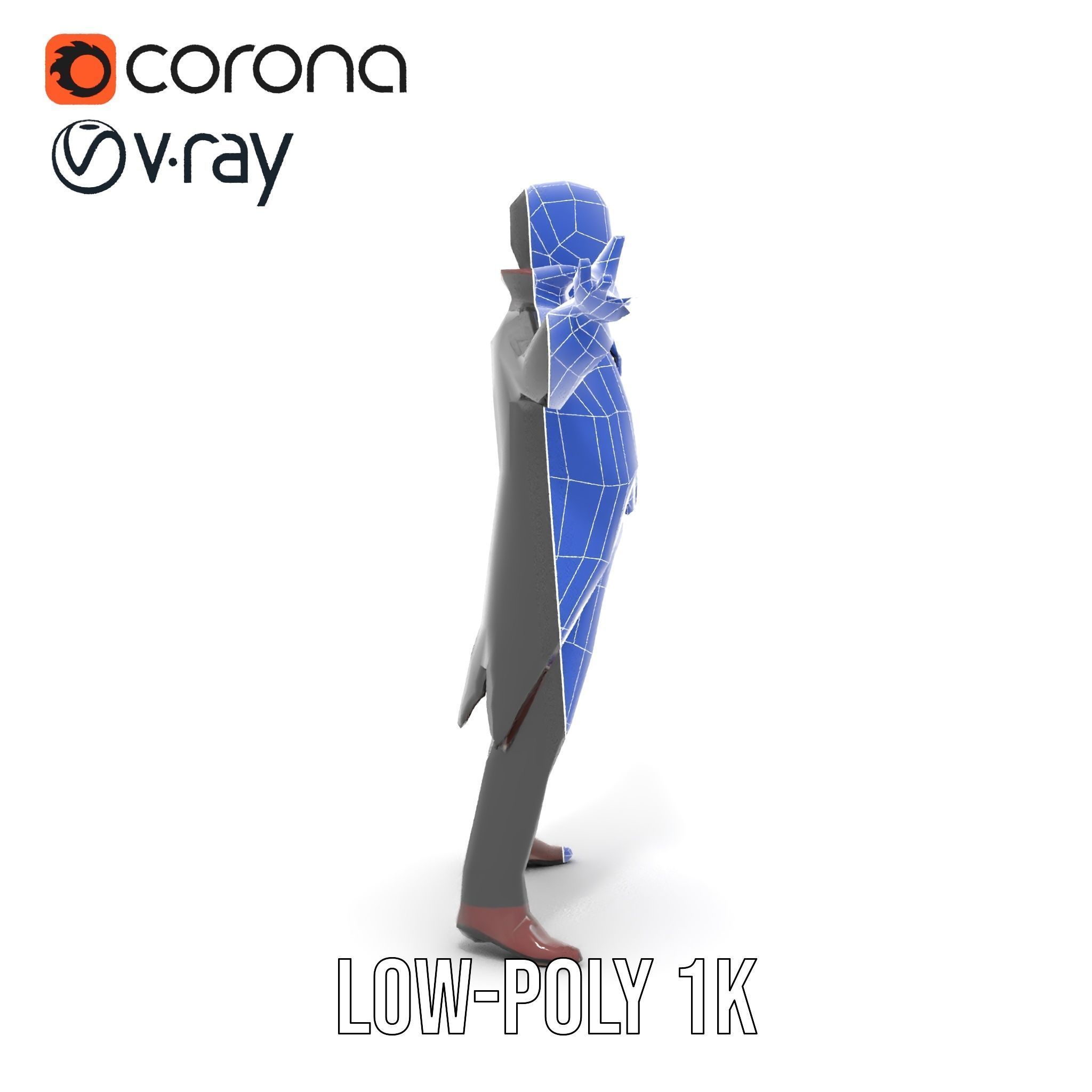 Vampire Aristocrat D Model Rigged and Animated Low-poly 3D model_30