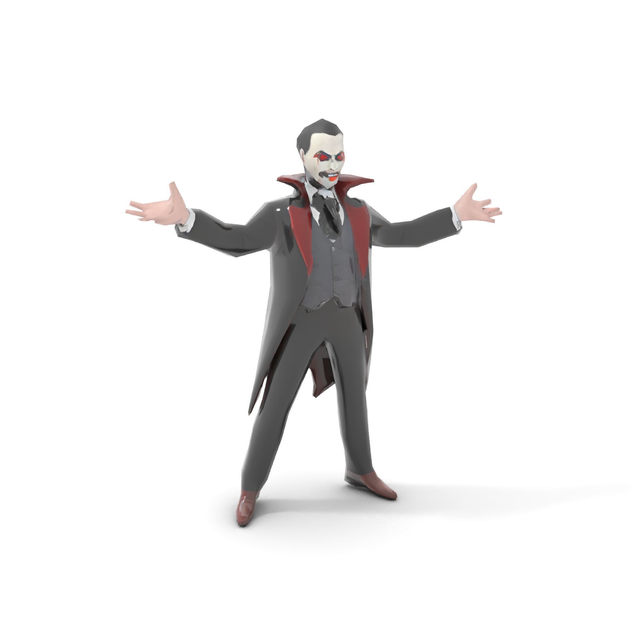 Vampire Aristocrat D Model Rigged and Animated Low-poly 3D model_7