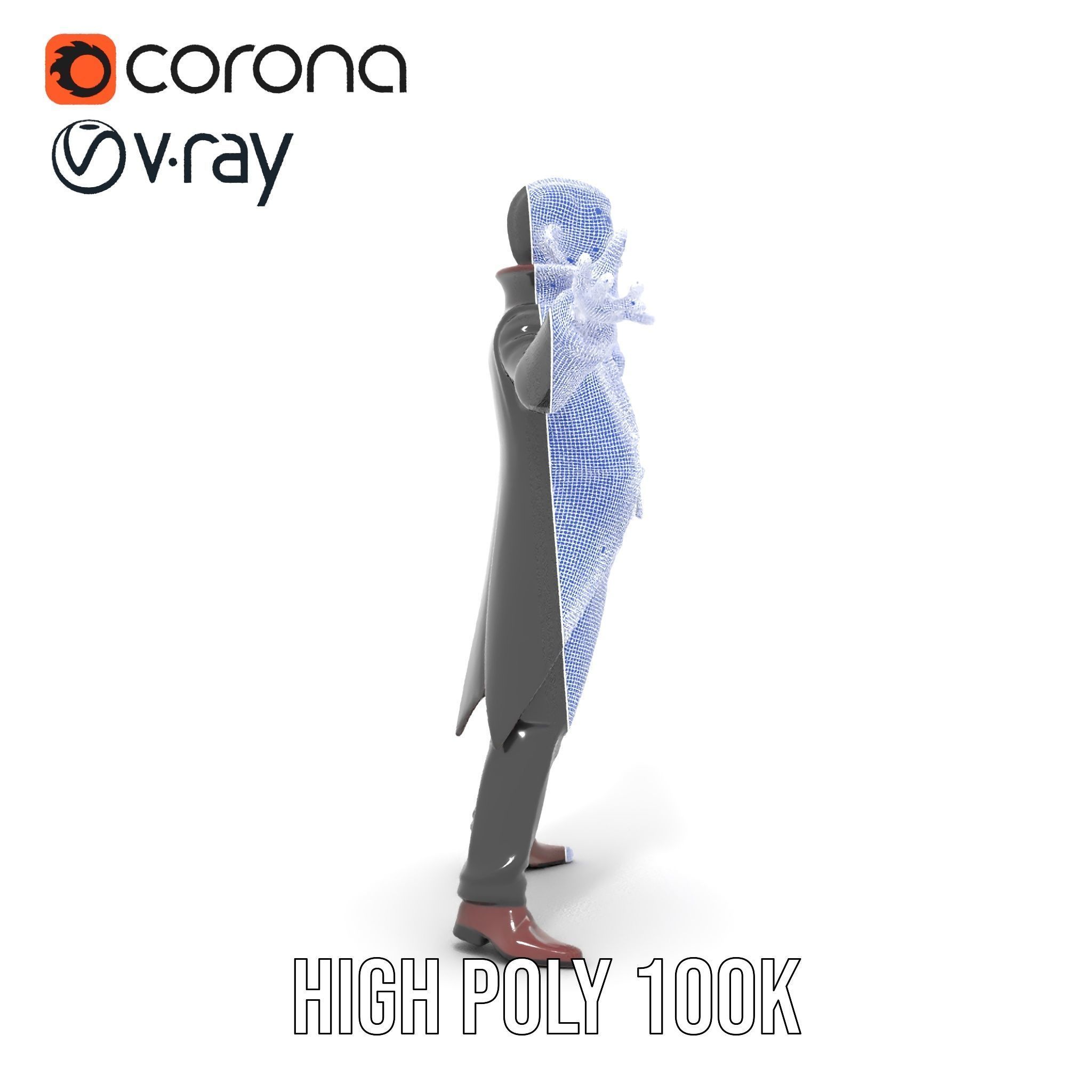 Vampire Aristocrat D Model Rigged and Animated Low-poly 3D model_35