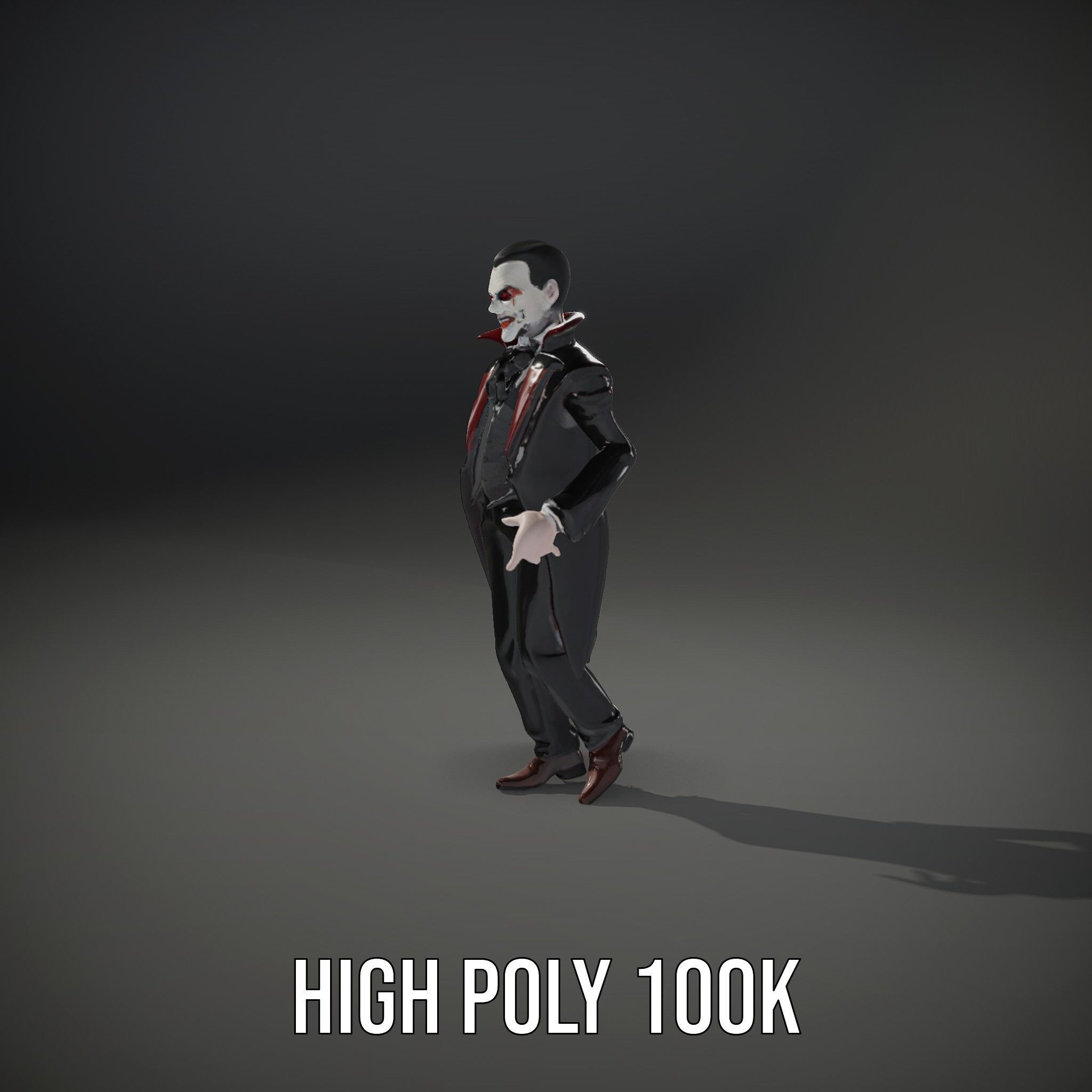 Vampire Aristocrat D Model Rigged and Animated Low-poly 3D model_8