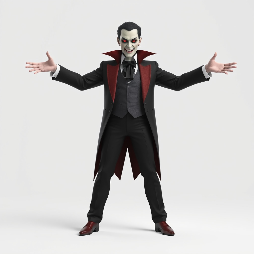 Vampire Aristocrat D Model Rigged and Animated Low-poly 3D model_2