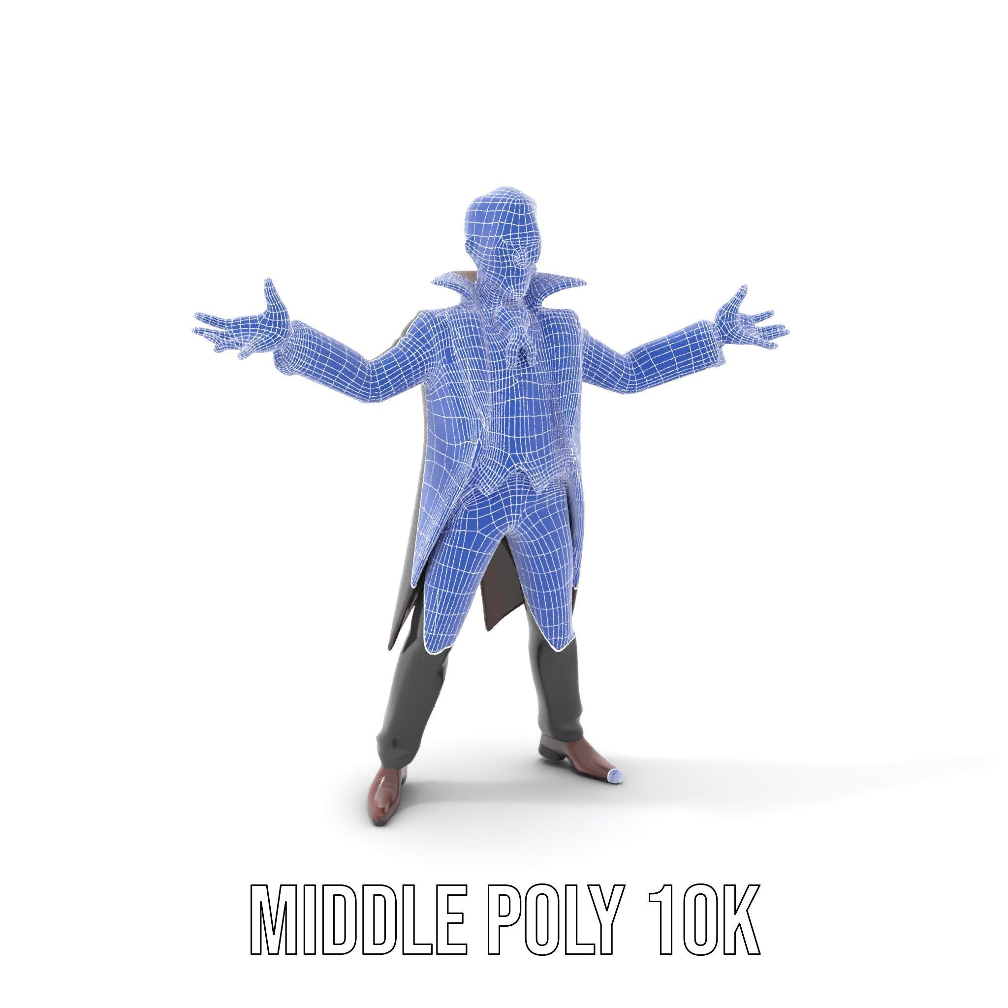 Vampire Aristocrat D Model Rigged and Animated Low-poly 3D model_18