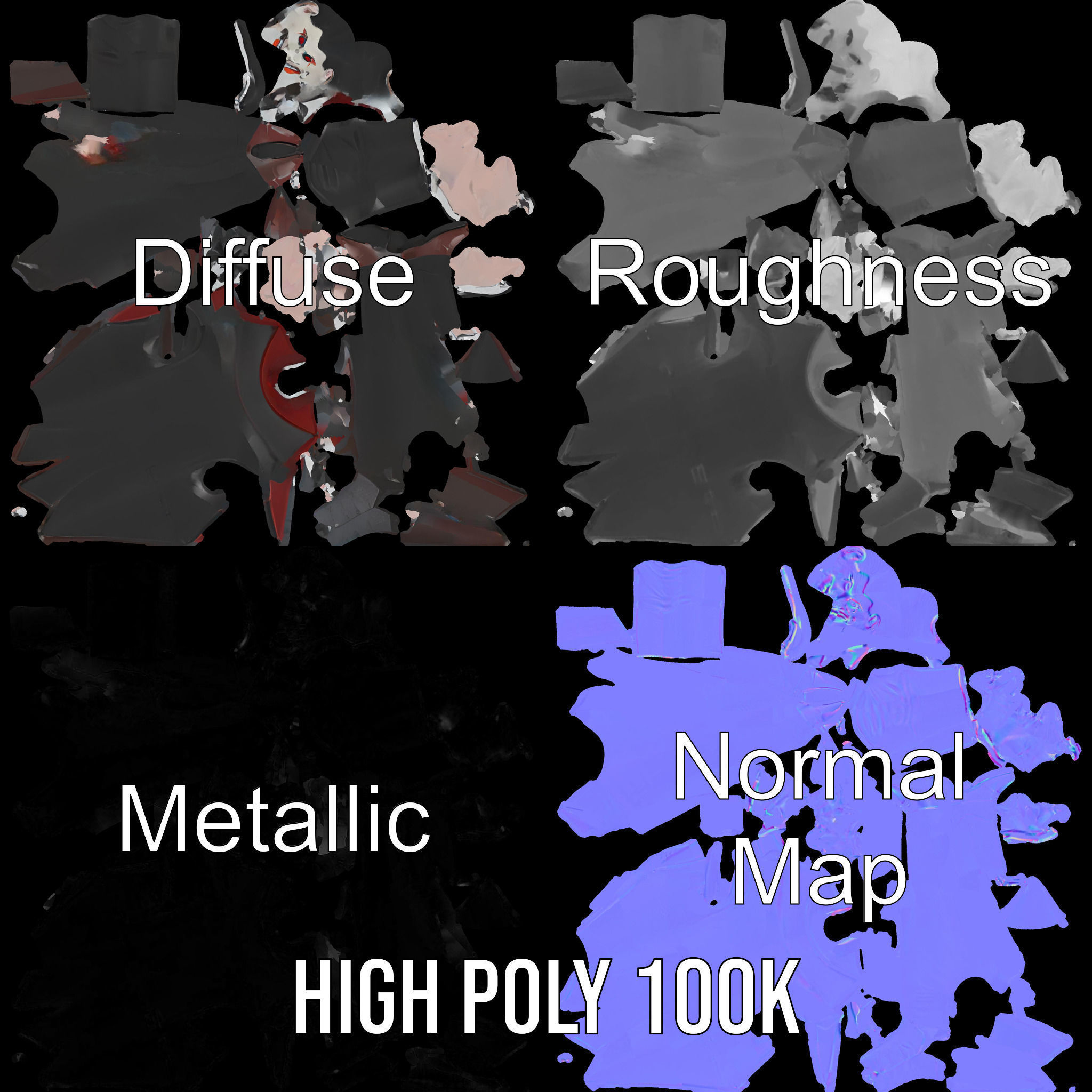 Vampire Aristocrat D Model Rigged and Animated Low-poly 3D model_3