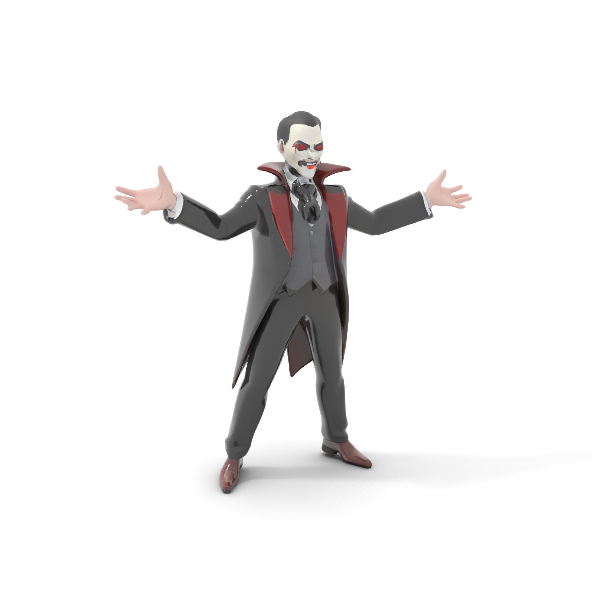 Vampire Aristocrat D Model Rigged and Animated Low-poly 3D model_10