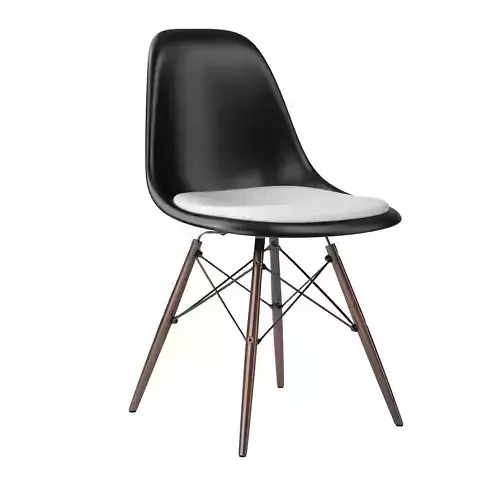 Eames Fiberglass Side Chair DSW Soft Seats by Vitra
