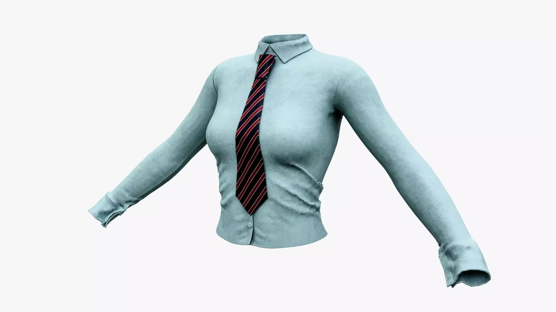 Formal Womens Shirt Tie Low-poly 3D model