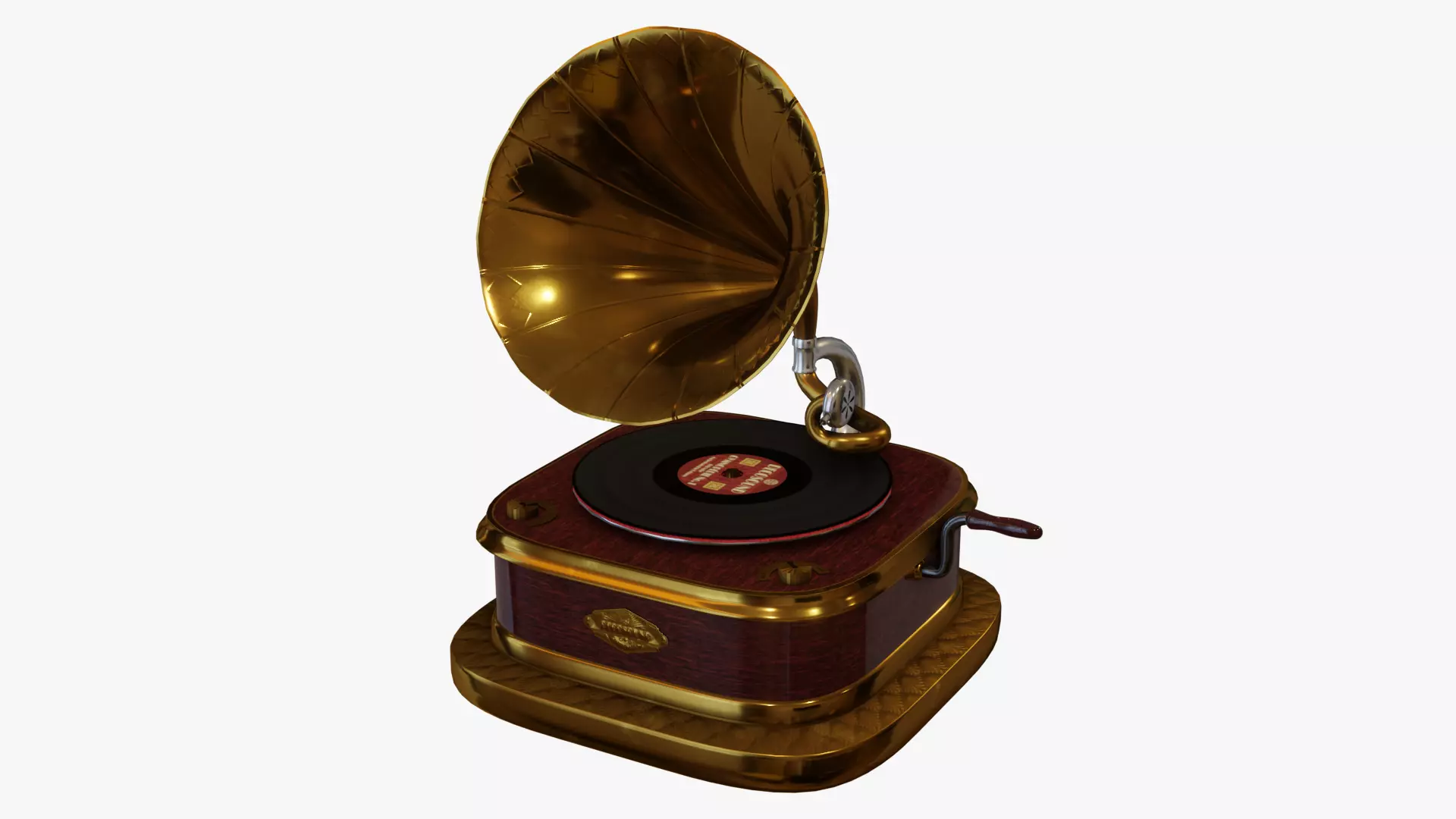 Gramophone Art Deco 3D model_0