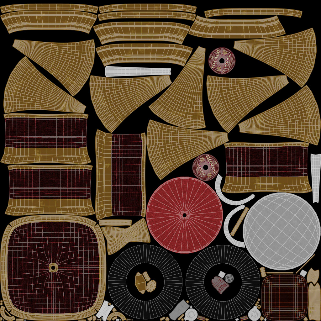 Gramophone Art Deco 3D model_11