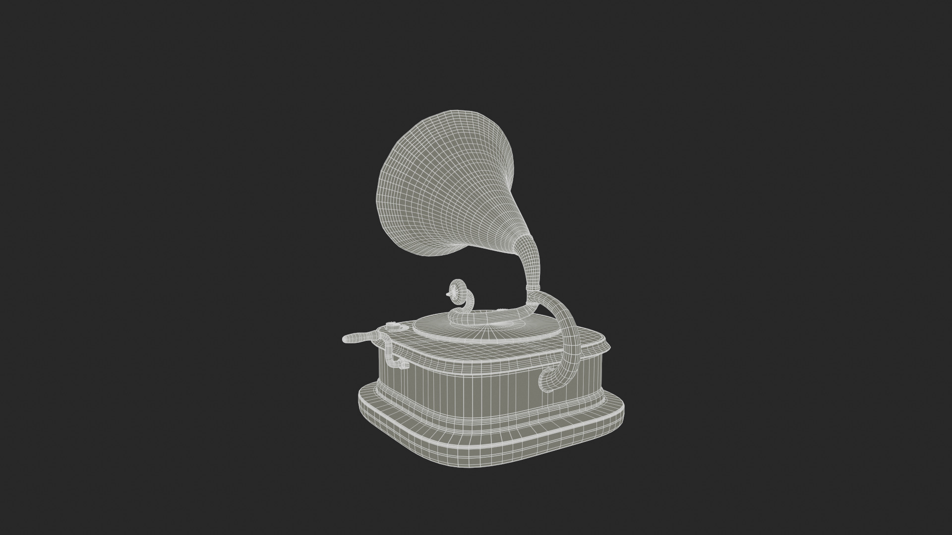 Gramophone Art Deco 3D model_15