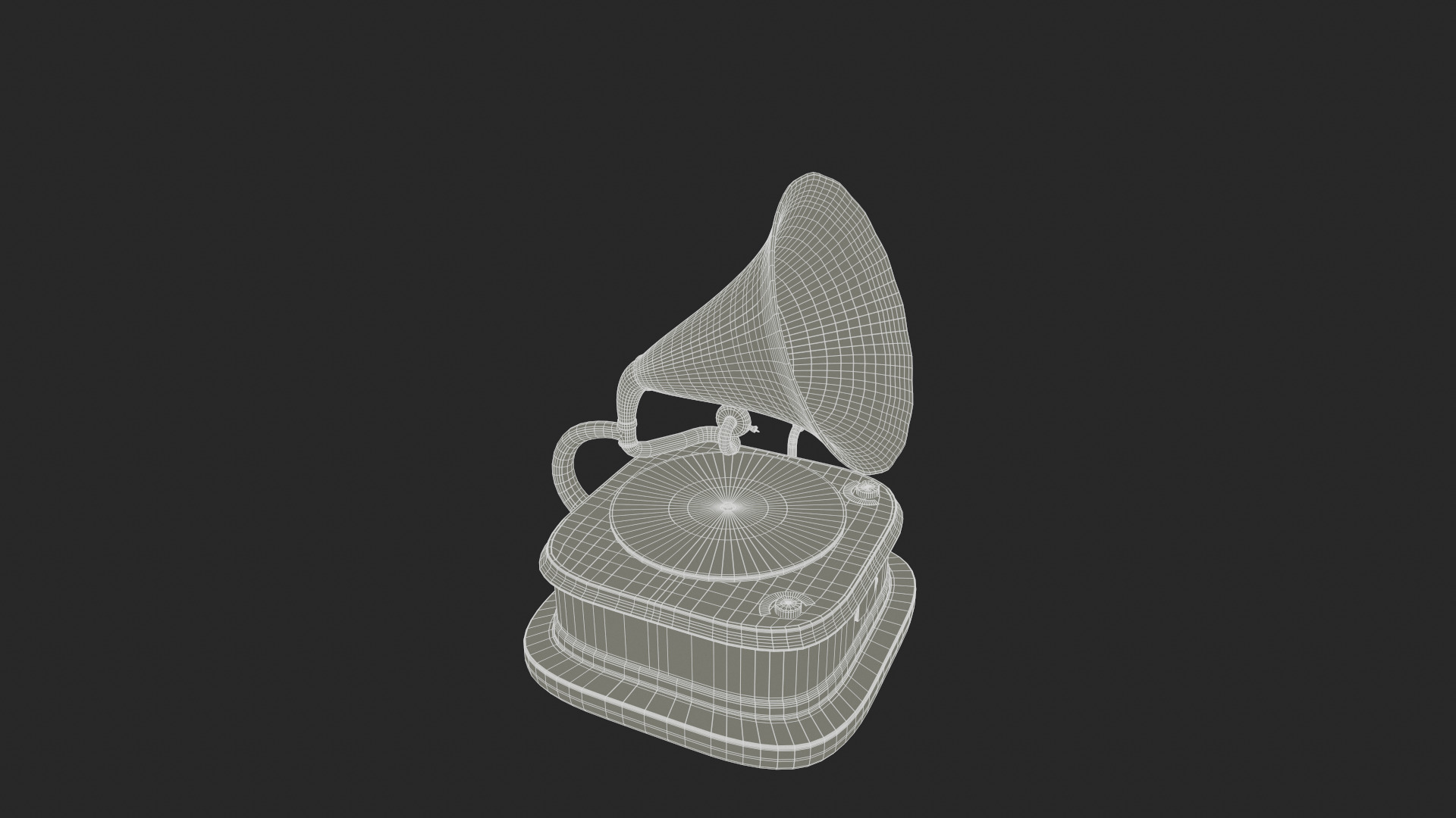 Gramophone Art Deco 3D model_14