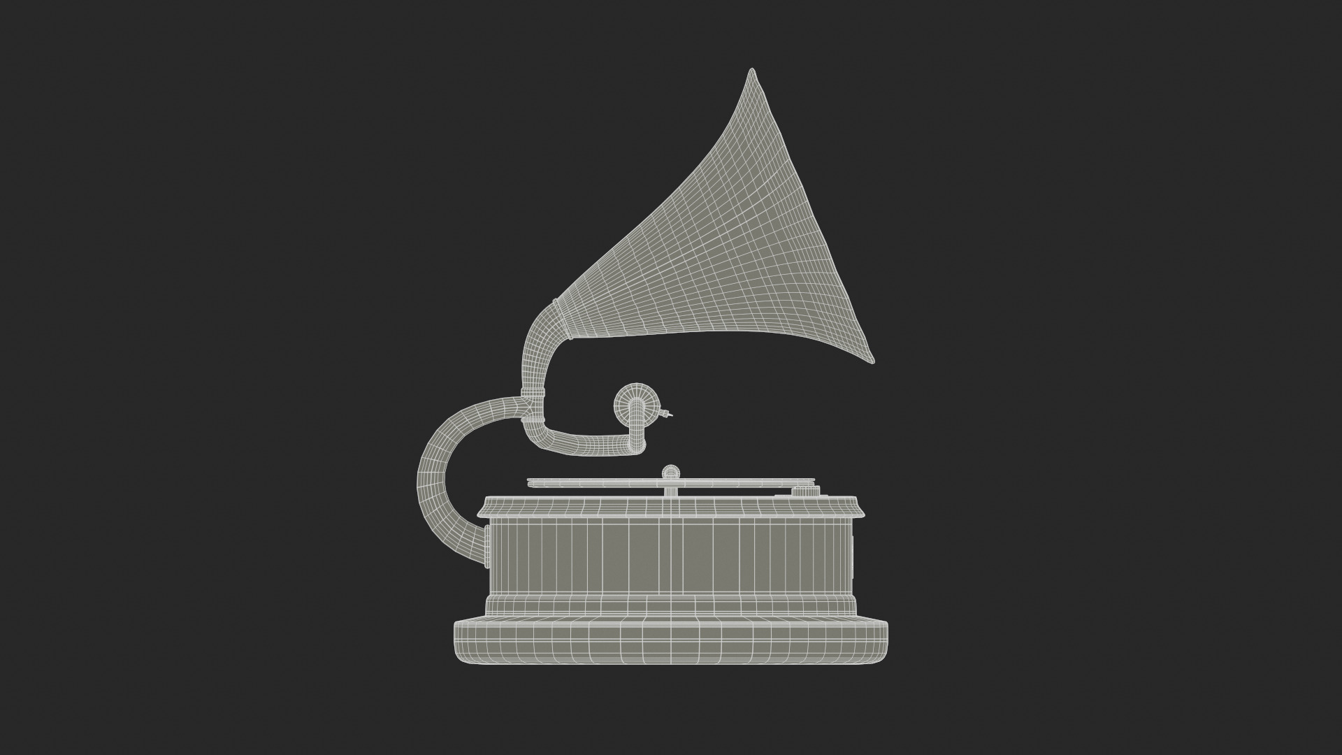 Gramophone Art Deco 3D model_13