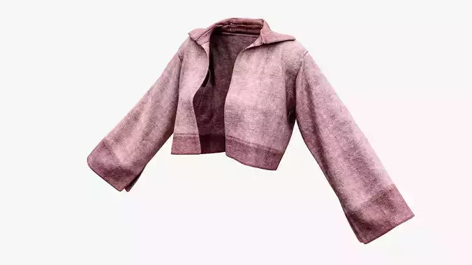 Girls Wool Boomer Pink Jacket