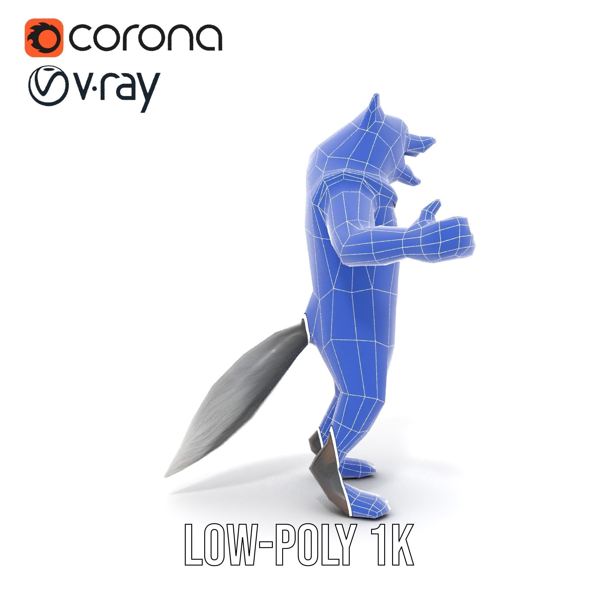 Ferocious Werewolf Hunter Rigged and Animated Character Model Low-poly 3D model_30