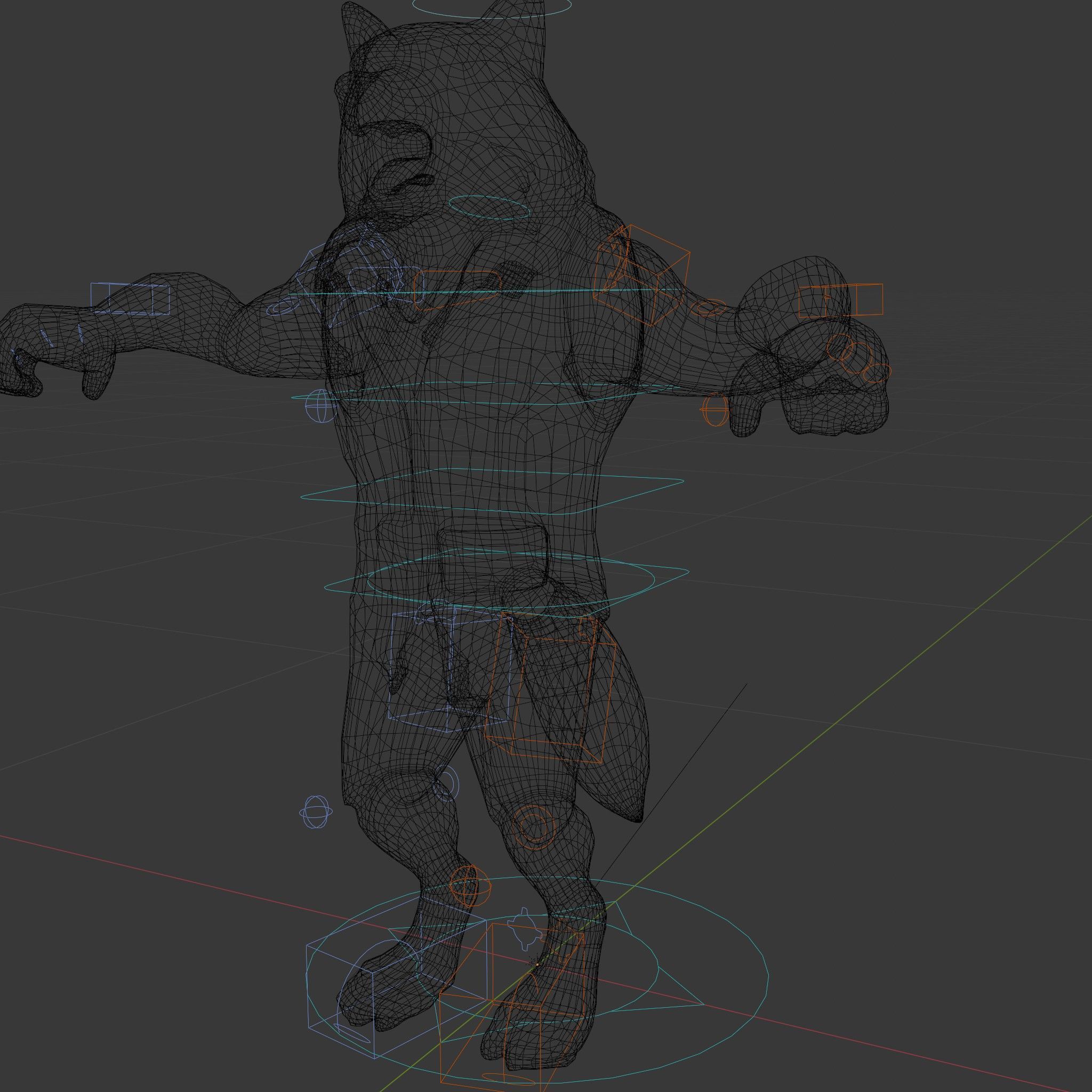 Ferocious Werewolf Hunter Rigged and Animated Character Model Low-poly 3D model_5