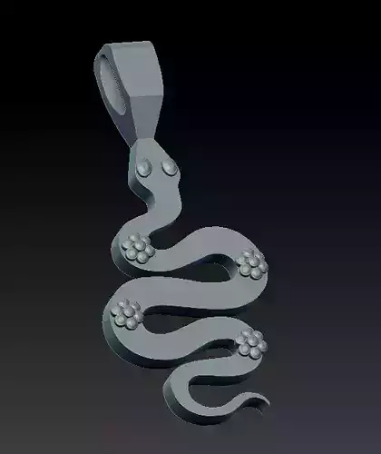 SNAKE GOLD PENDANT 