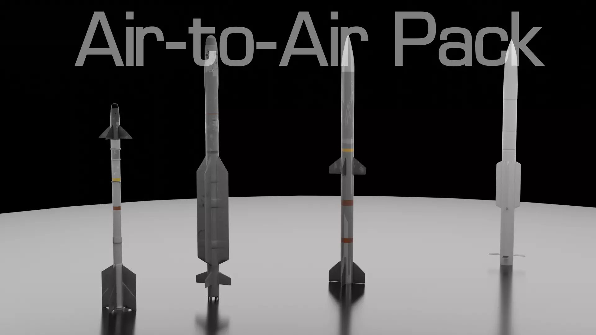 Air-to-Air Missile Pack 3D model