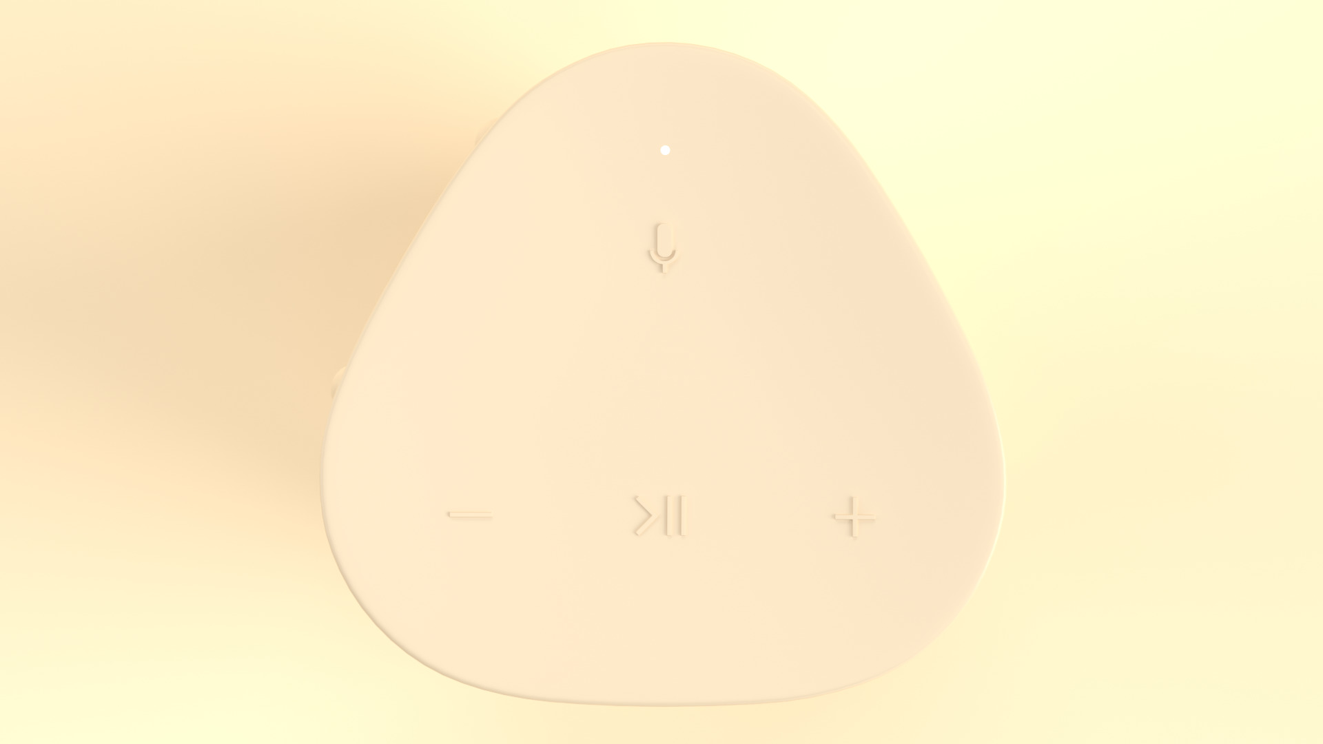 Ultra Portable Smart Speaker Light Brown Low-poly 3D model_2