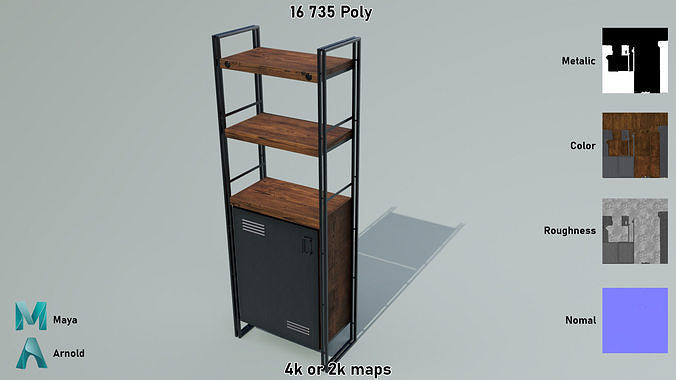 Shelf Manchester Door Low-poly 3D model