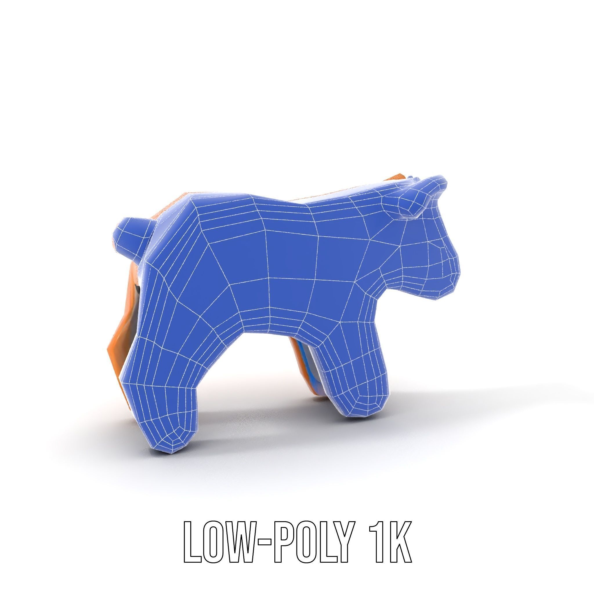 Wooden Toy Animal Model Pack Low-poly 3D model_25