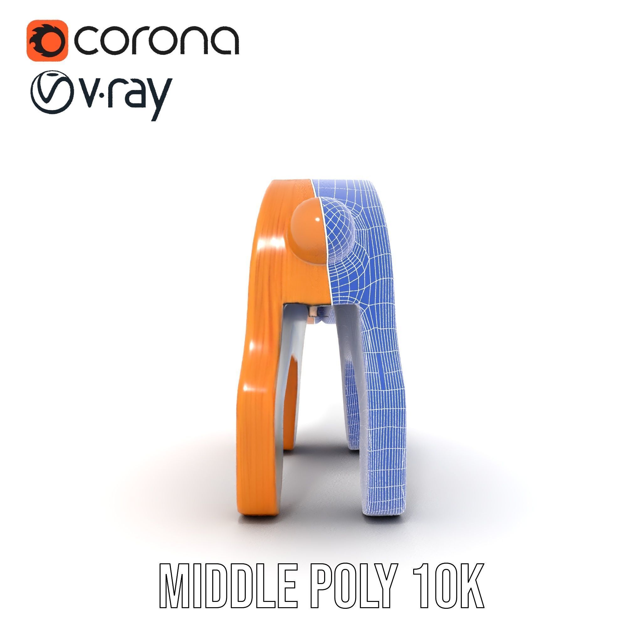 Wooden Toy Animal Model Pack Low-poly 3D model_30