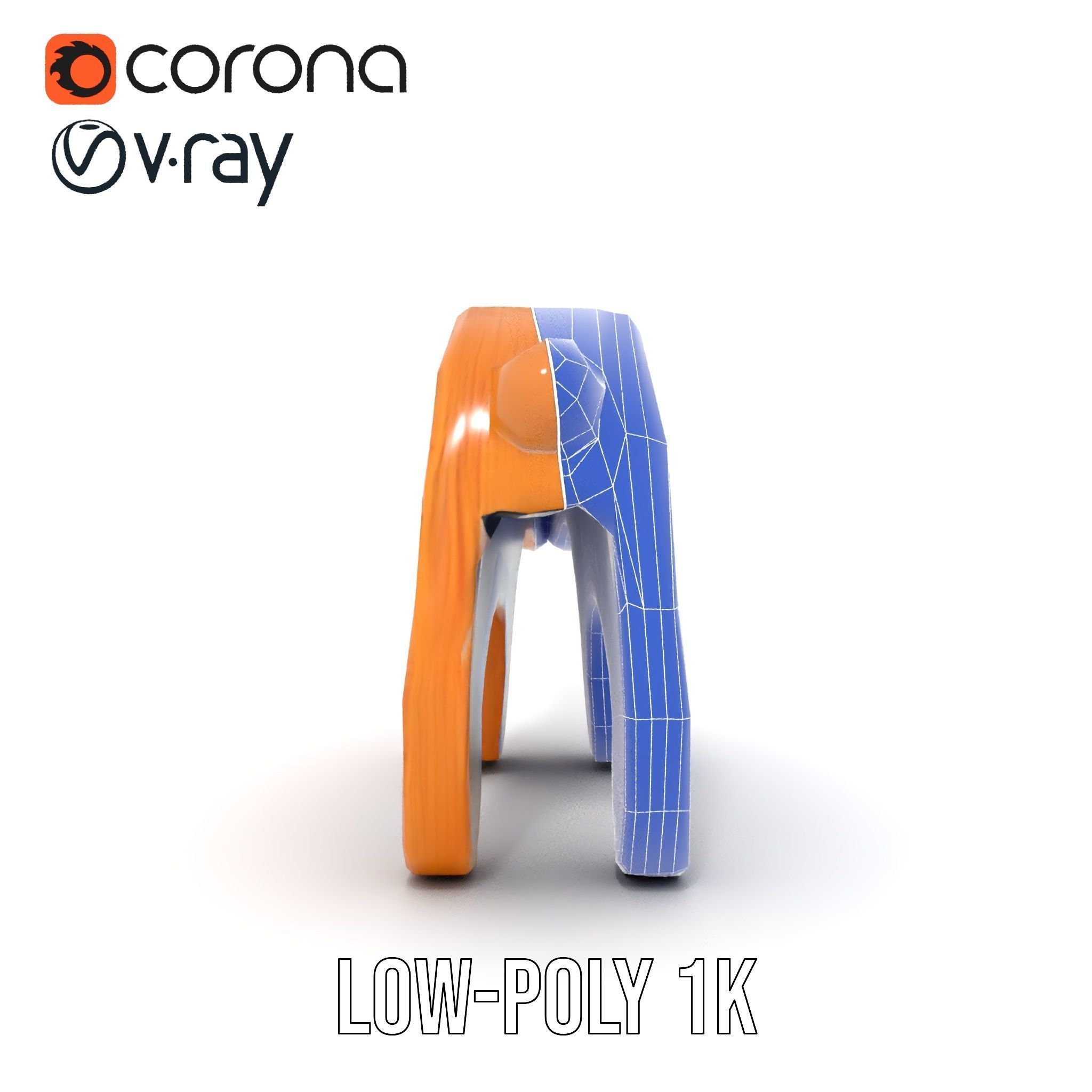 Wooden Toy Animal Model Pack Low-poly 3D model_22