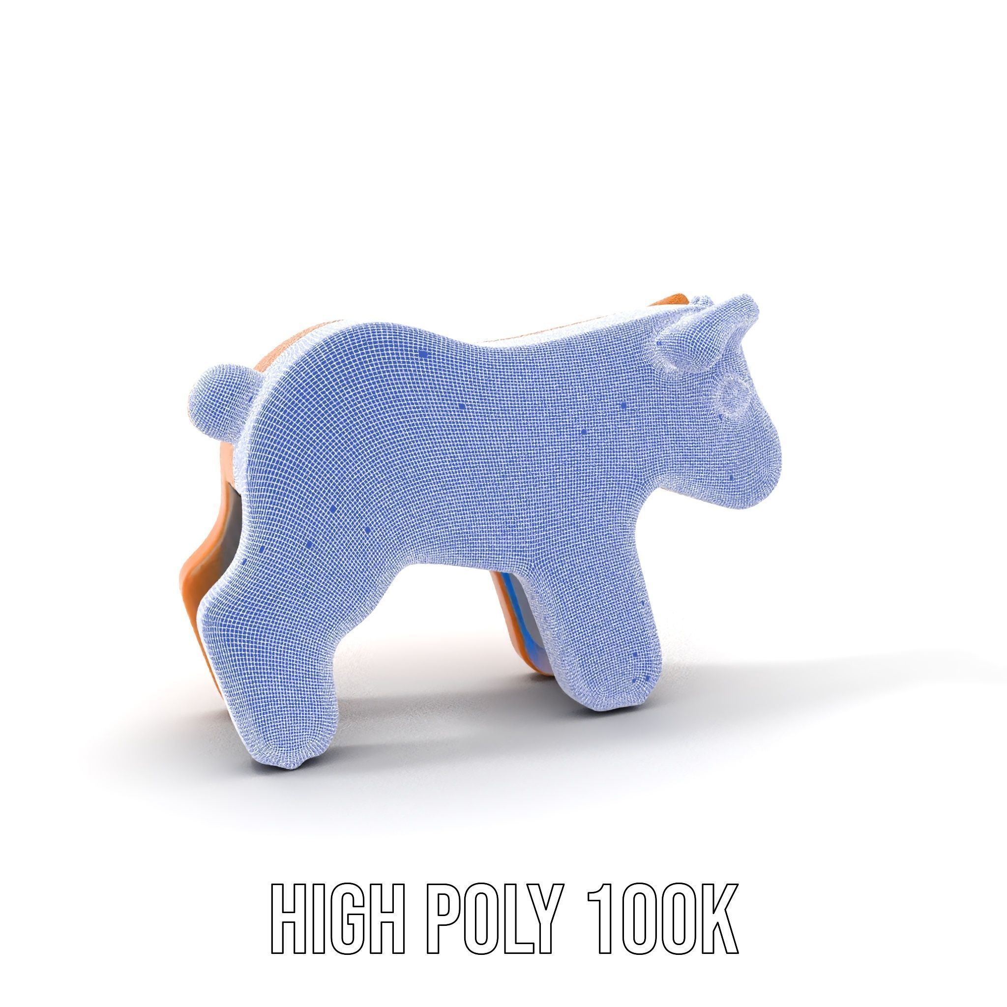Wooden Toy Animal Model Pack Low-poly 3D model_4
