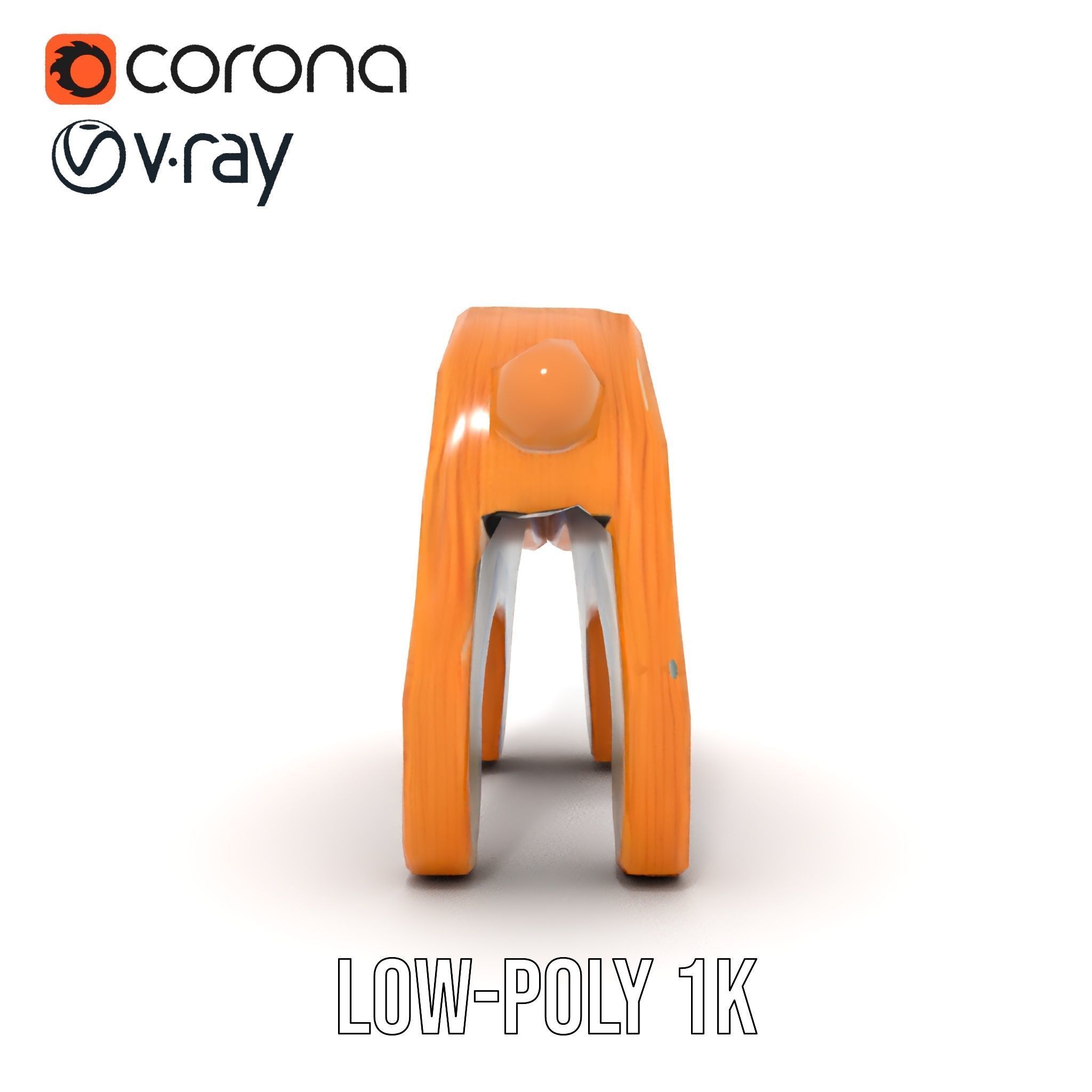 Wooden Toy Animal Model Pack Low-poly 3D model_20