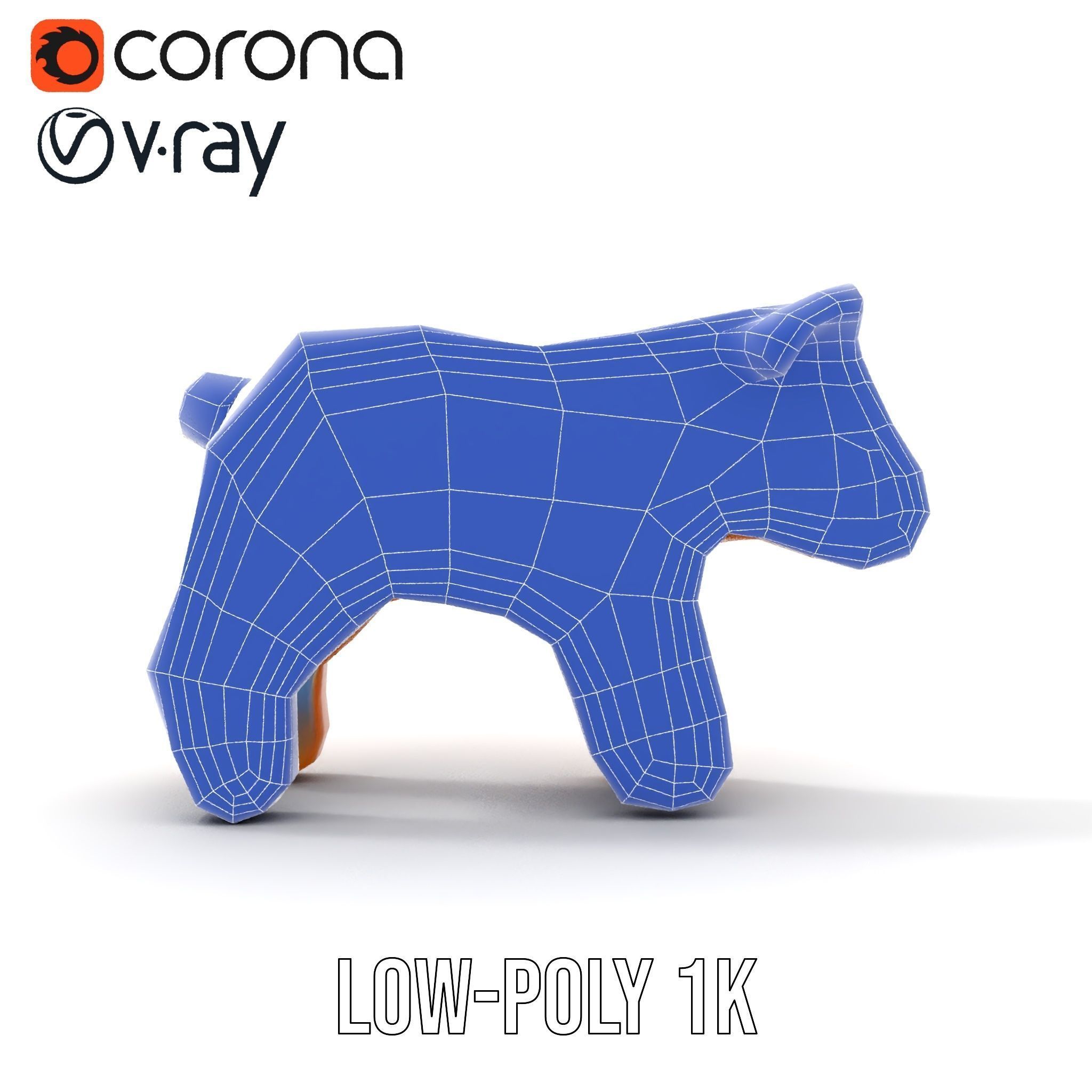 Wooden Toy Animal Model Pack Low-poly 3D model_28