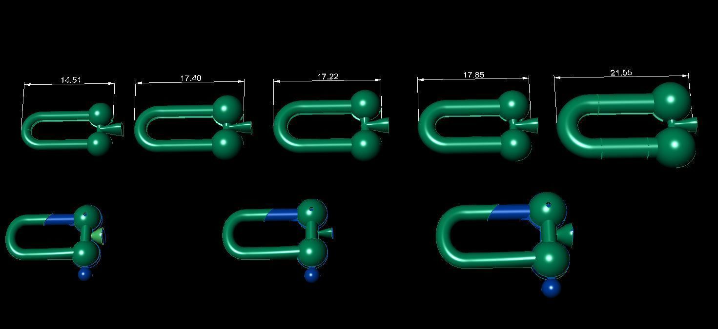 Tiffany chain bracelet and pendant 5 size 3D print model_3