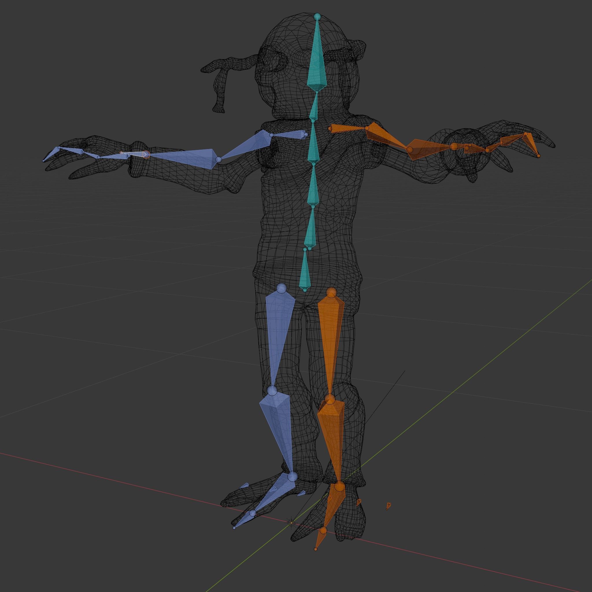 Mummy Skeleton Warrior Rigged and Animated Character Model Low-poly 3D model_6