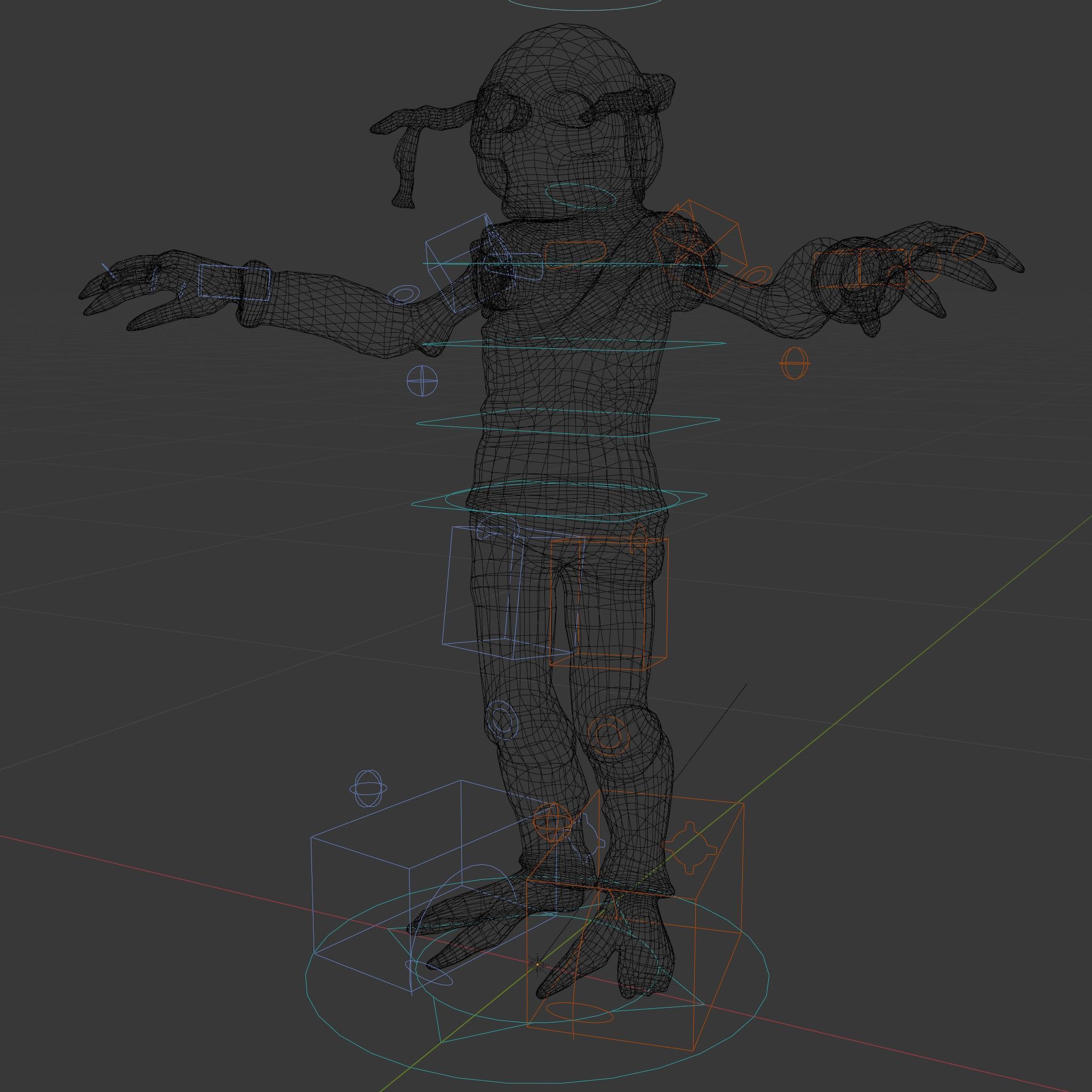 Mummy Skeleton Warrior Rigged and Animated Character Model Low-poly 3D model_5