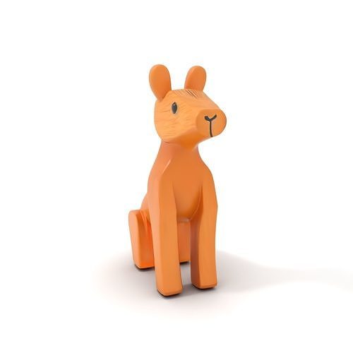 Wooden Kangaroo Figurine Model Pack for Decorative Display Low-poly 3D model
