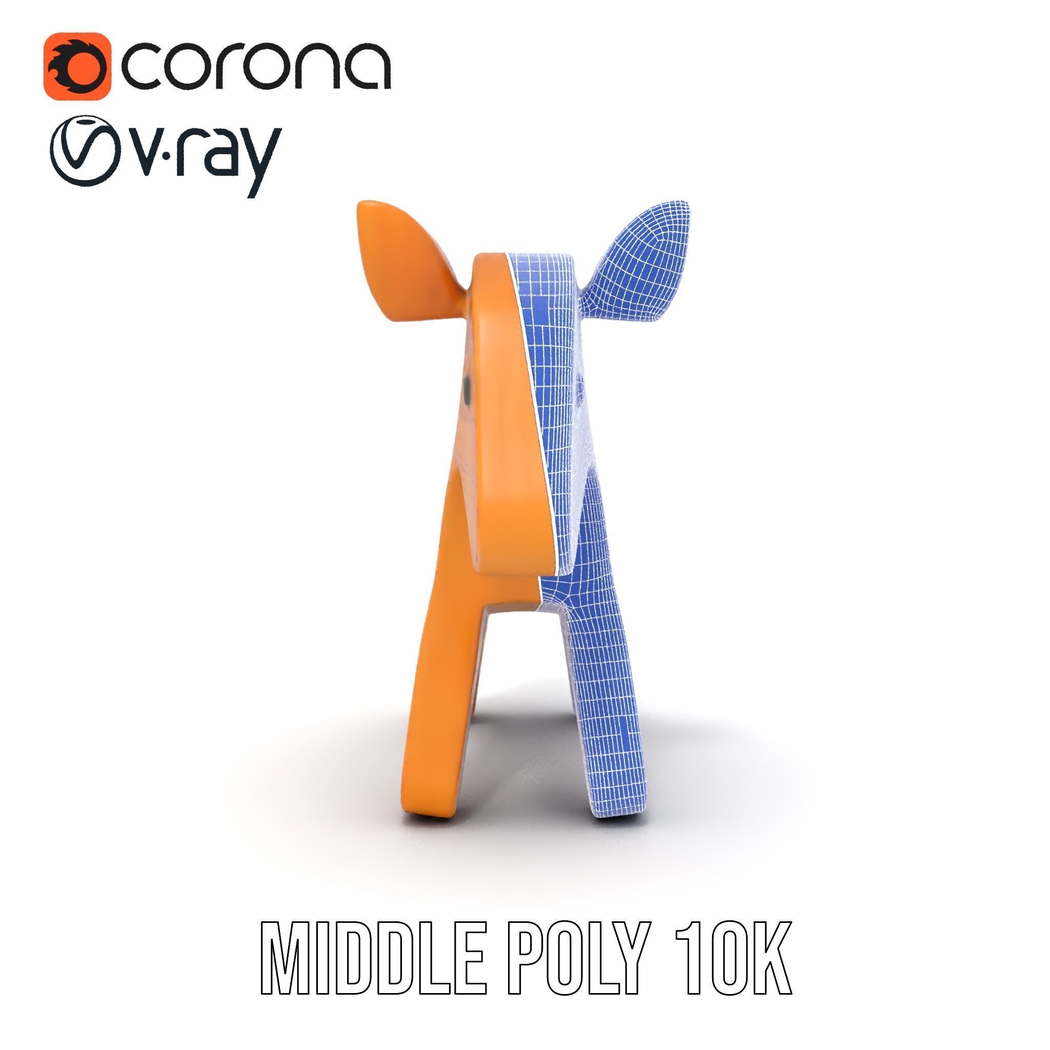Wooden Horse Toy D Model Pack Low-poly 3D model_29